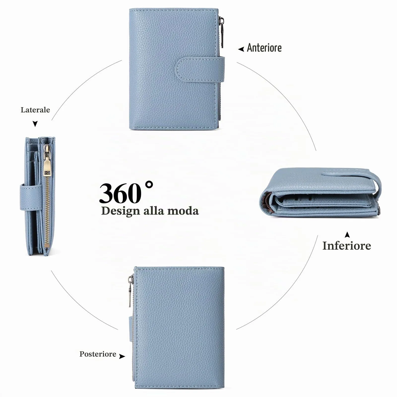 GAEKEAO Portafoglio Donna Piccolo con Protezione RFID e Cerniera - immagine 5
