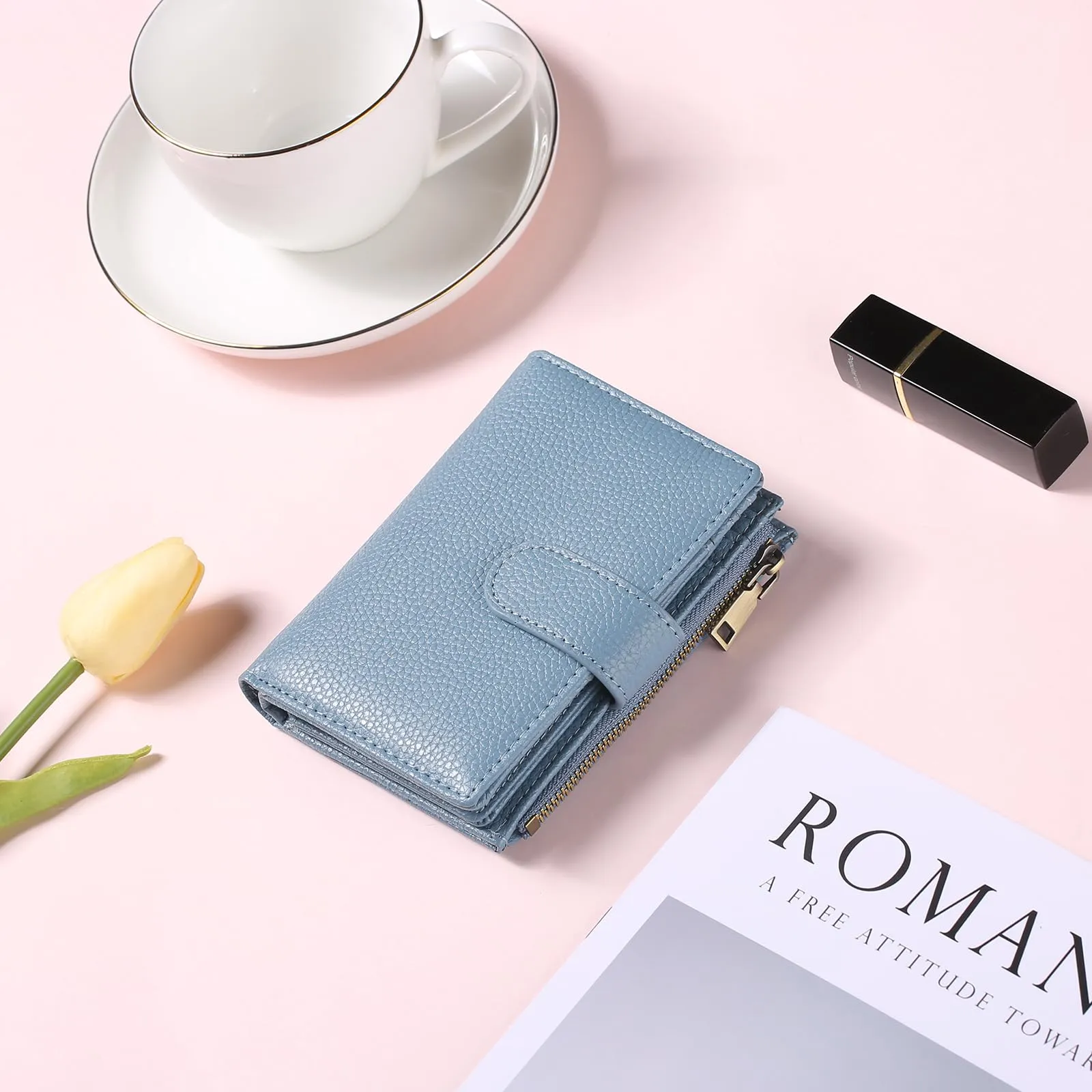 GAEKEAO Portafoglio Donna Piccolo con Protezione RFID e Cerniera - immagine 7
