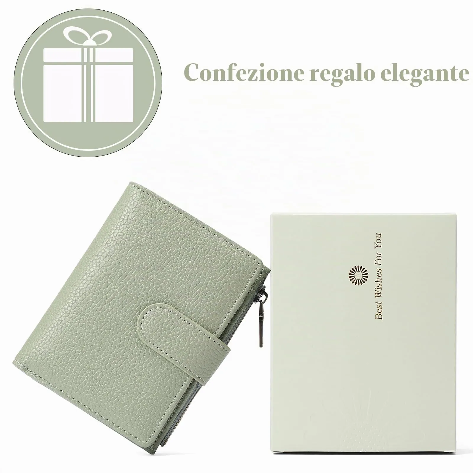 GAEKEAO Portafoglio Donna Piccolo con Protezione RFID e Cerniera - immagine 7