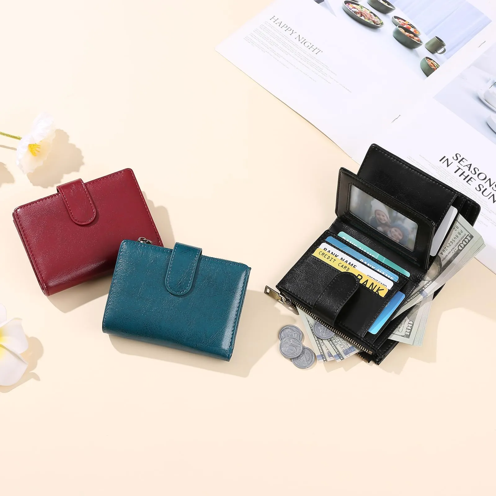 GAEKEAO Portafoglio Donna Piccolo con Protezione RFID e Cerniera - immagine 8
