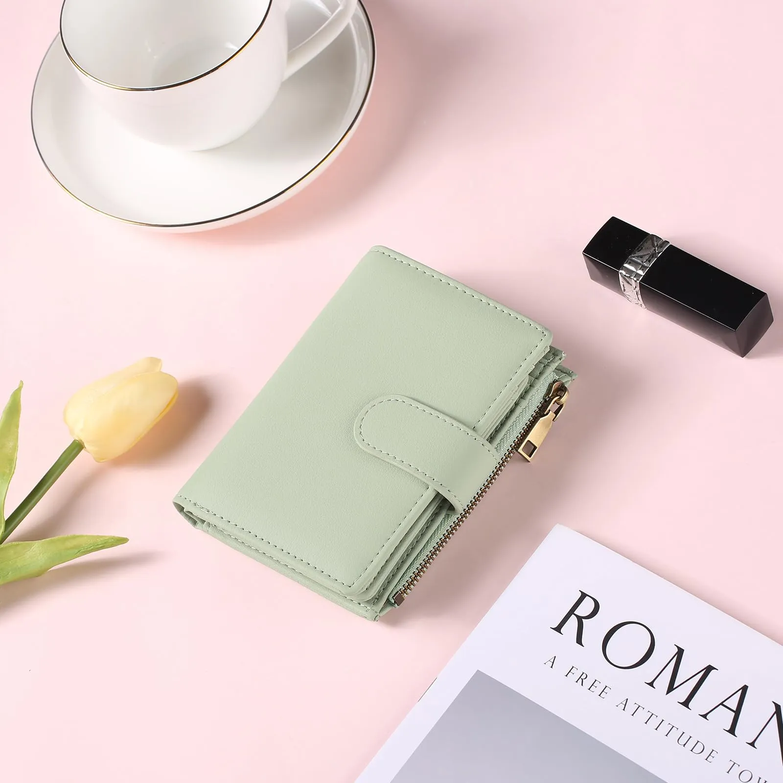 GAEKEAO Portafoglio Donna Piccolo con Protezione RFID e Cerniera - immagine 7