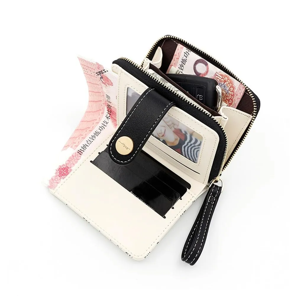 Oyccen Portafoglio Piccolo Donna in Pelle PU con Design Gatto Portamonete e Portacarte - immagine 5