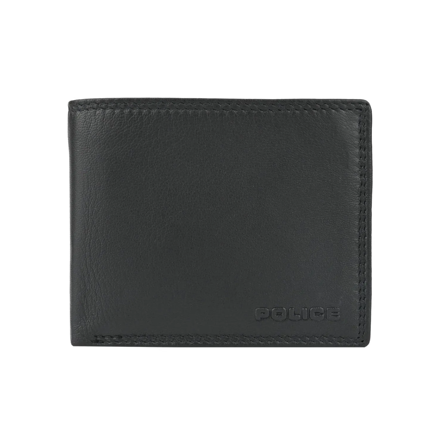 Police Portafoglio Uomo Bifold in Vera Pelle Nero con Portamonete RFID - immagine 1