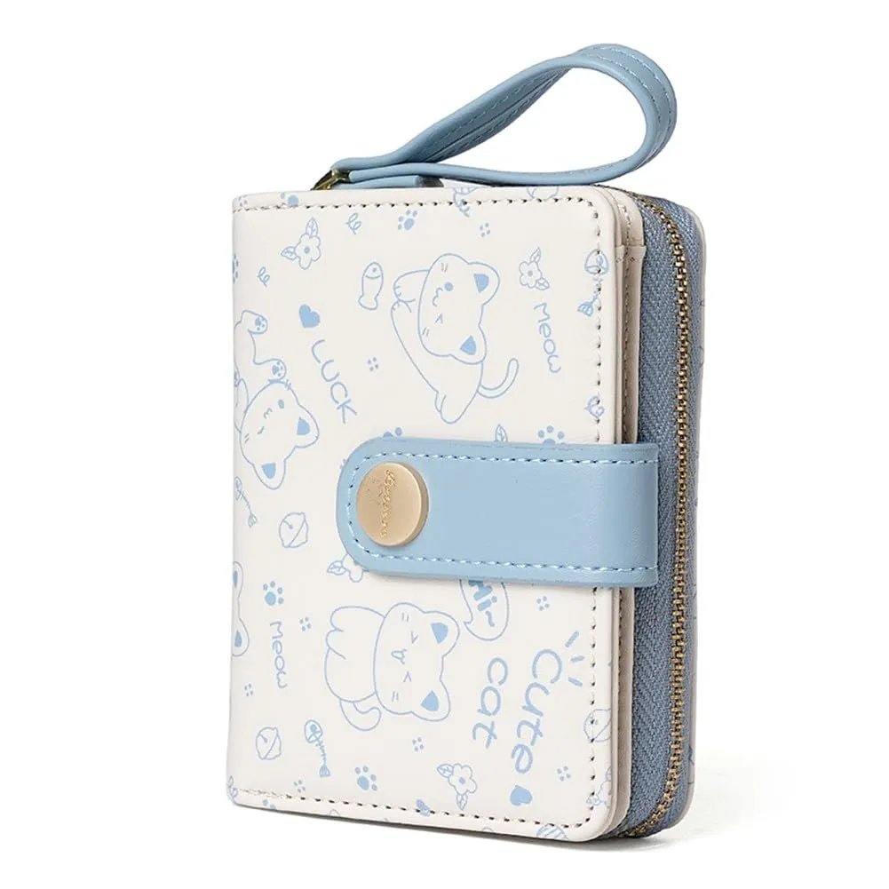 Oyccen Portafoglio Piccolo Donna in Pelle PU con Design Gatto - immagine 2