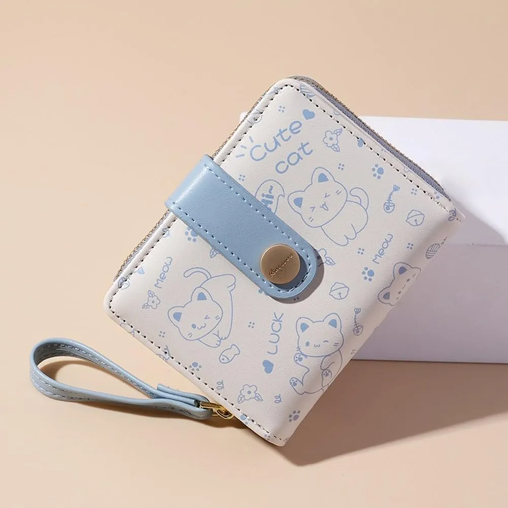 Oyccen Portafoglio Piccolo Donna in Pelle PU con Design Gatto - immagine 4