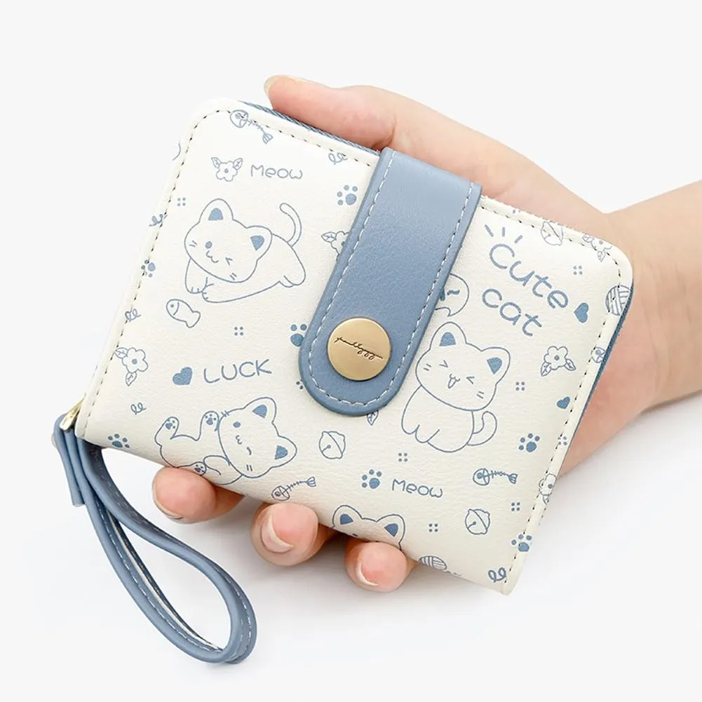 Oyccen Portafoglio Piccolo Donna in Pelle PU con Design Gatto - immagine 5