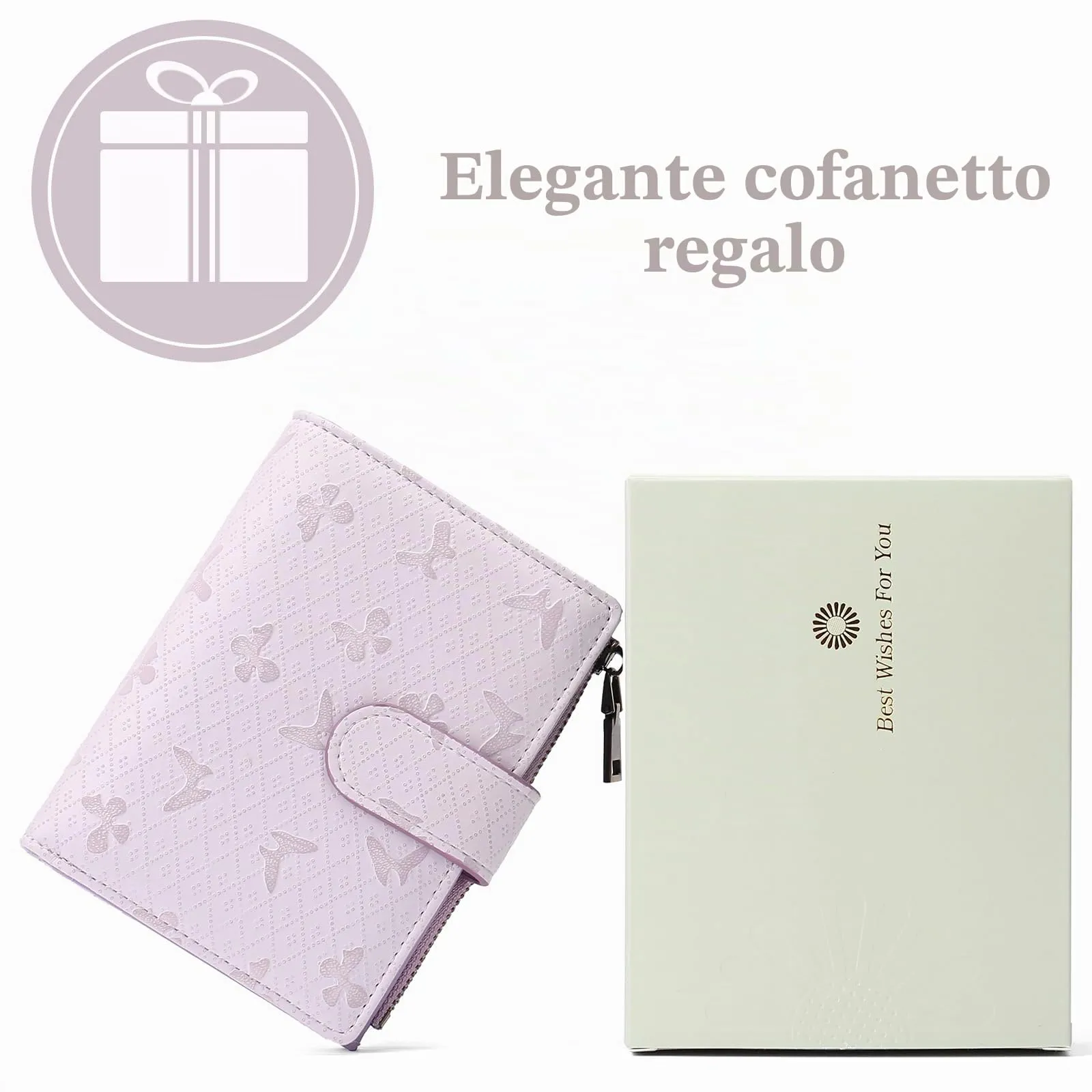 GAEKEAO Portafoglio Donna Piccolo in Pelle Sintetica con Protezione RFID e Cerniera - immagine 6