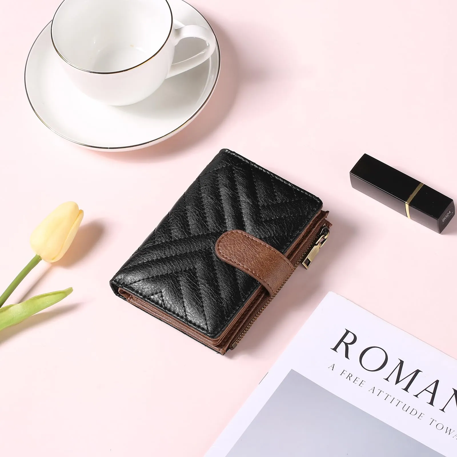 GAEKEAO Portafoglio Donna Piccolo con Protezione RFID e Cerniera - immagine 7