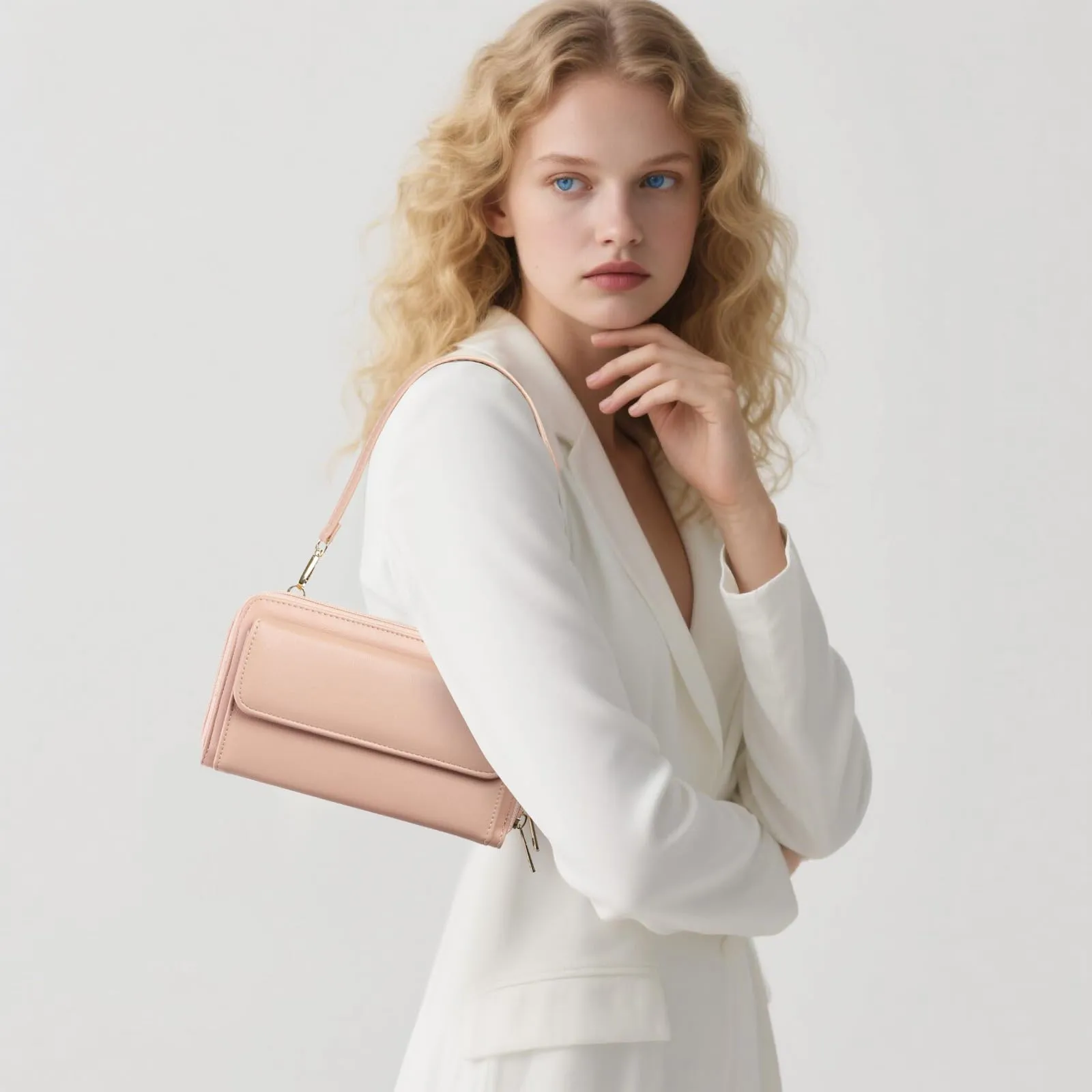 GOIACII Borsa a tracolla da donna per cellulare con scomparti per carte di credito e cinghie regolabili, B02-rosso - immagine 2