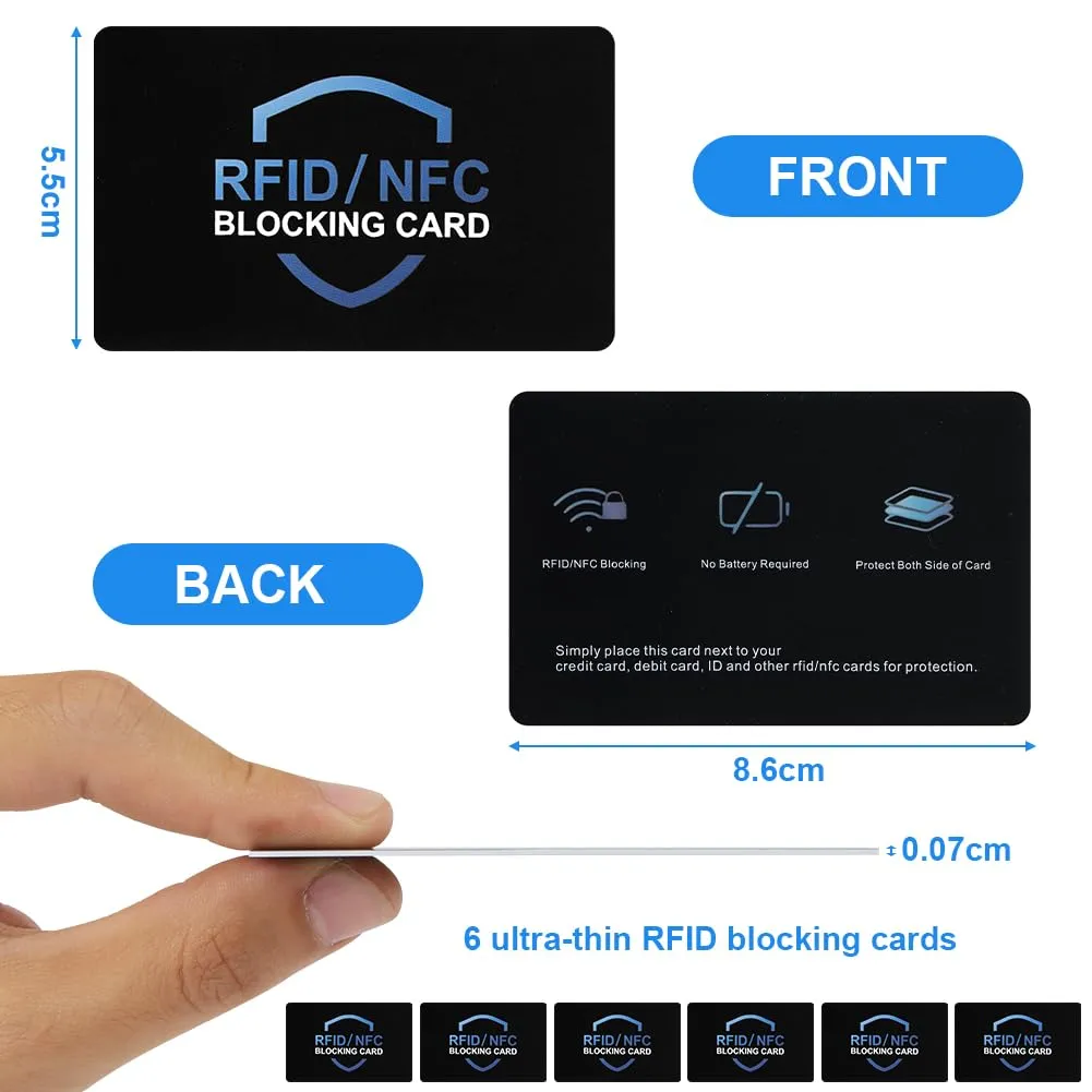DiULi Supporto Carte RFID, 6 Pezzi Custodie Blocco RFID Ultra Sottile - immagine 2