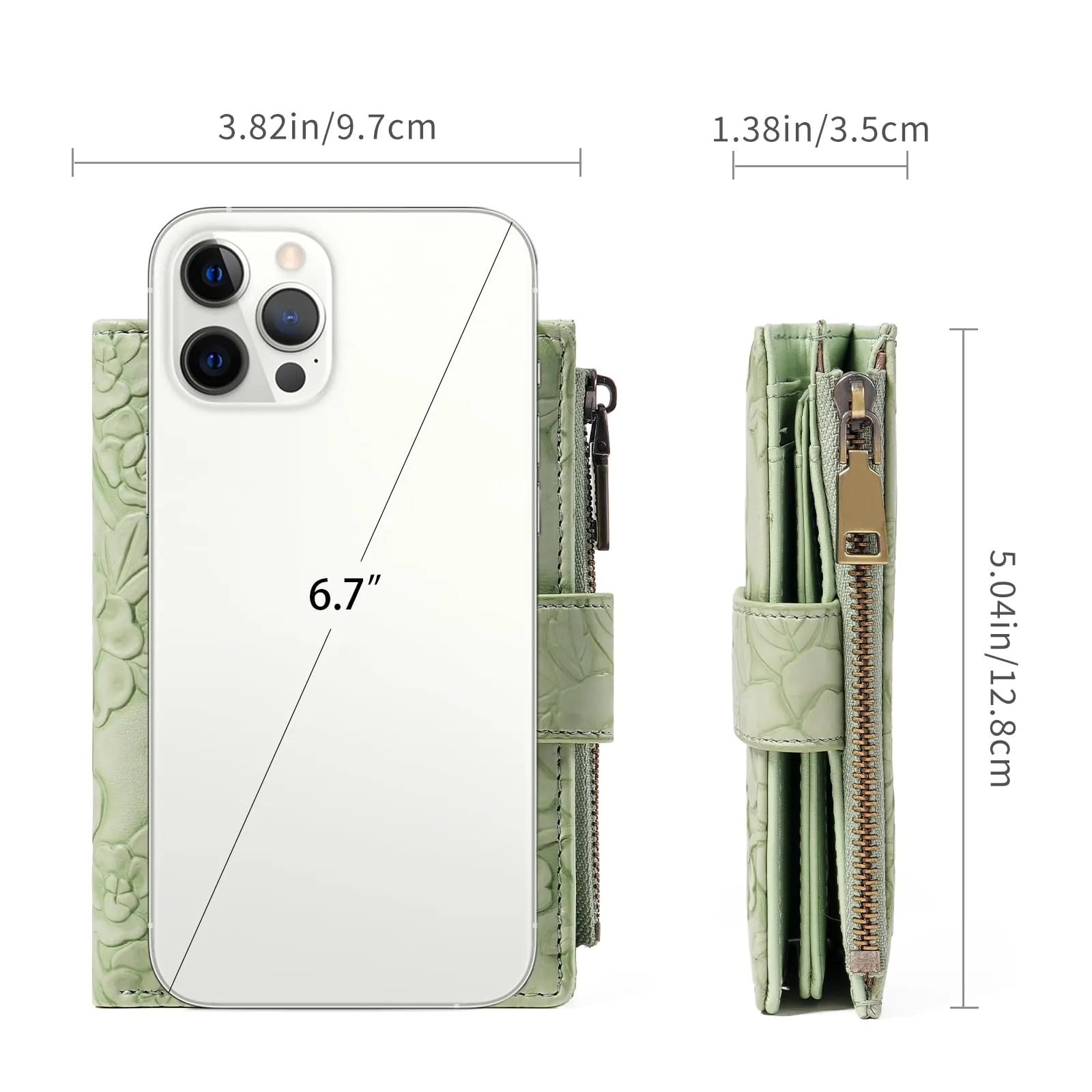 GAEKEAO Portafoglio Donna Piccolo in Pelle con Blocco RFID, Portamonete con Tasca con Cerniera e Scomparti per Carte - immagine 4