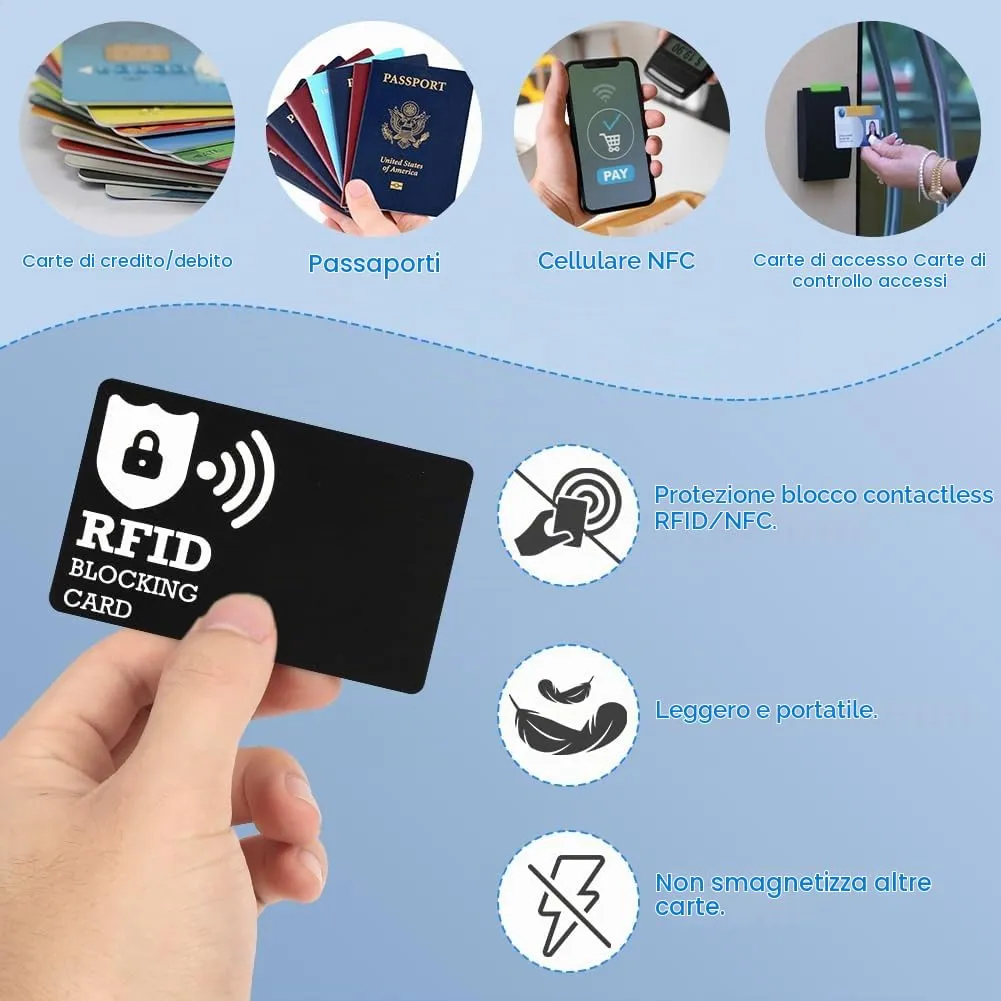 DiULi Supporto Carte RFID, 6 Pezzi Custodie Blocco RFID Ultra Sottile - immagine 5