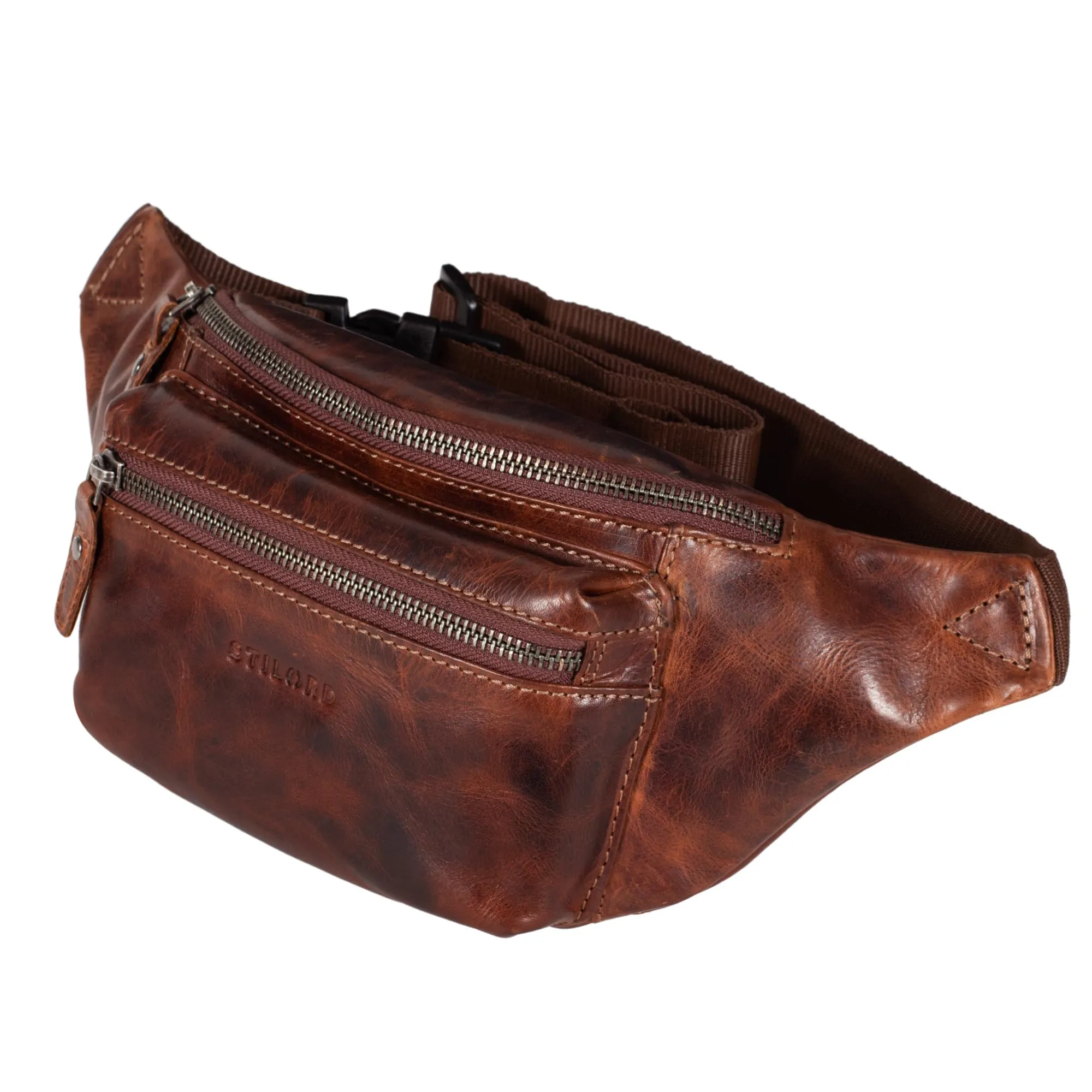 STILORD Portland Marsupio in Pelle Unisex Vintage - Milano Marrone - immagine 1