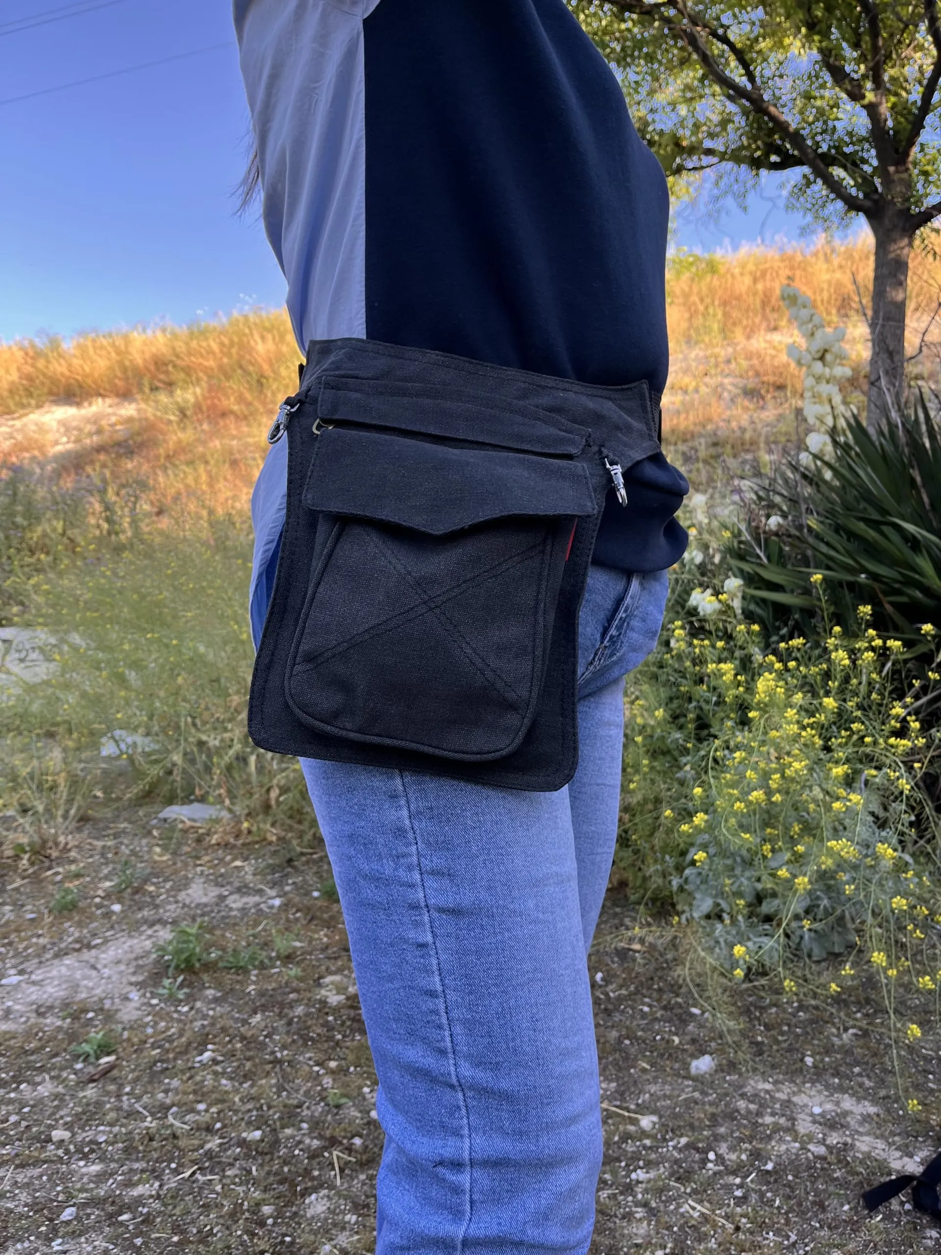 HCZ Marsupio Laterale Grande 027031, Nero, 27x23cm - immagine 7