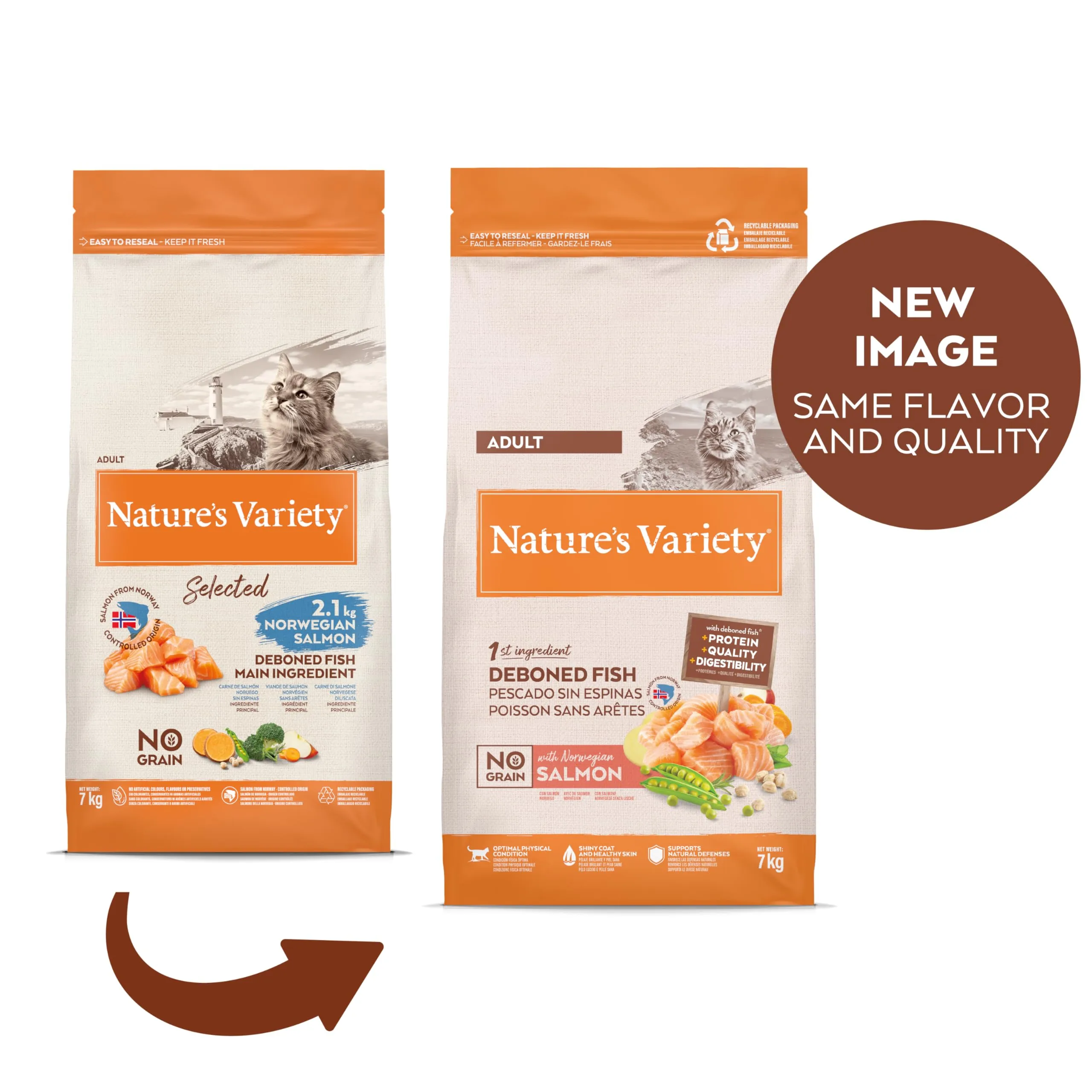 Nature's Variety Selected Cibo per Gatti Sterilizzati con Salmone Norvegese 7 kg - immagine 2