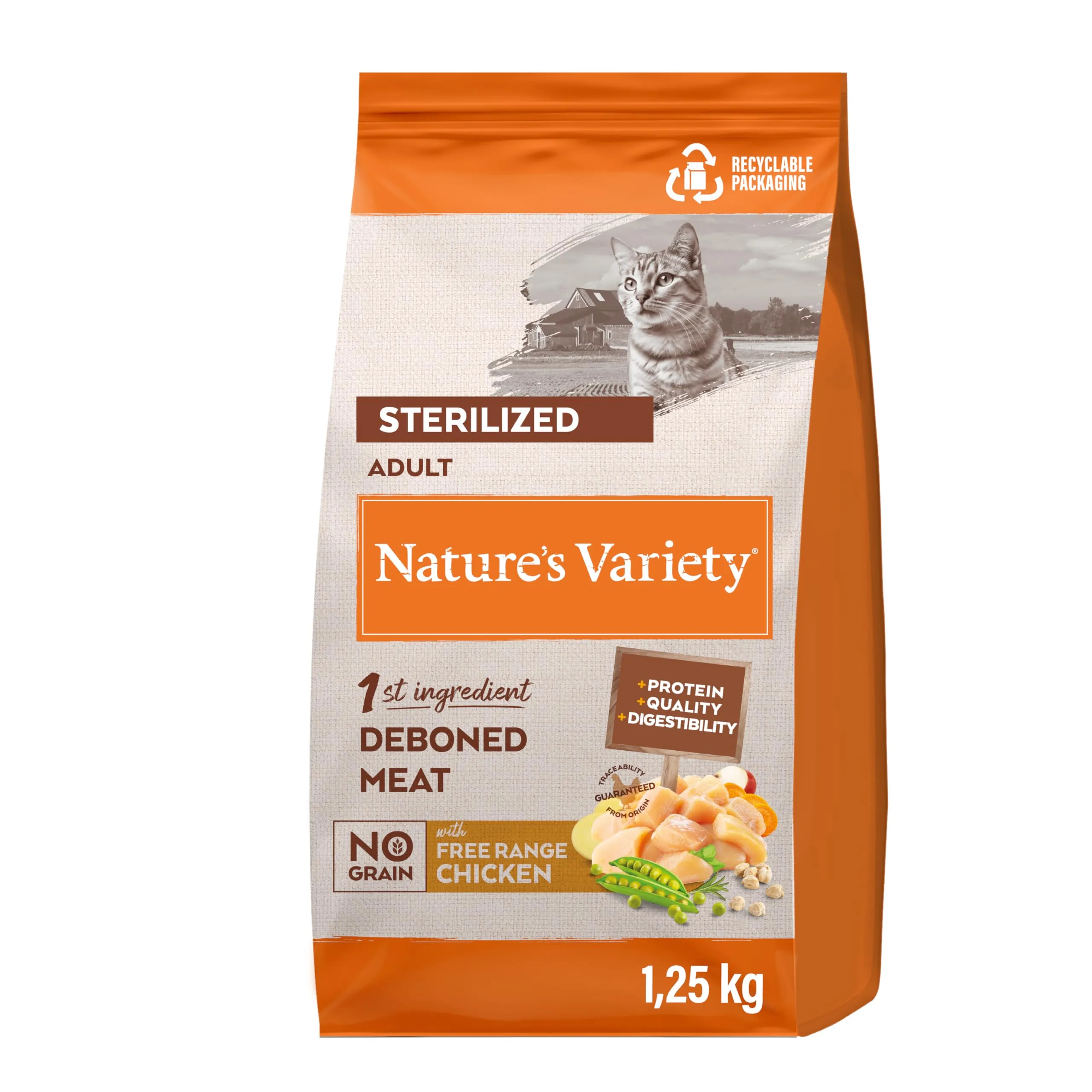 Nature's Variety Selected Cibo per Gatti Sterilizzati con Pollo Allevato a Terra Disossato 1.25 kg - immagine 1