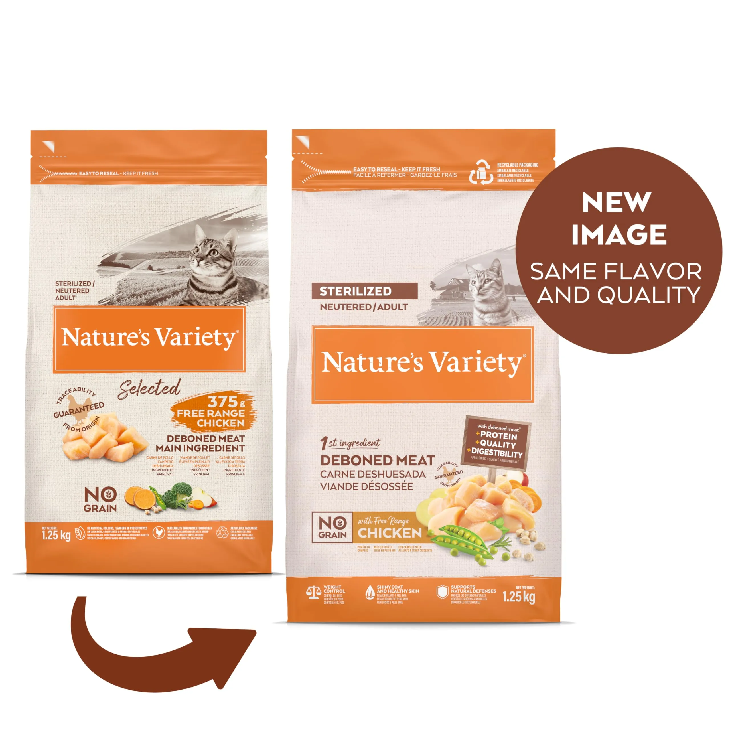 Nature's Variety Selected Cibo per Gatti Sterilizzati con Pollo Allevato a Terra Disossato 1.25 kg - immagine 2