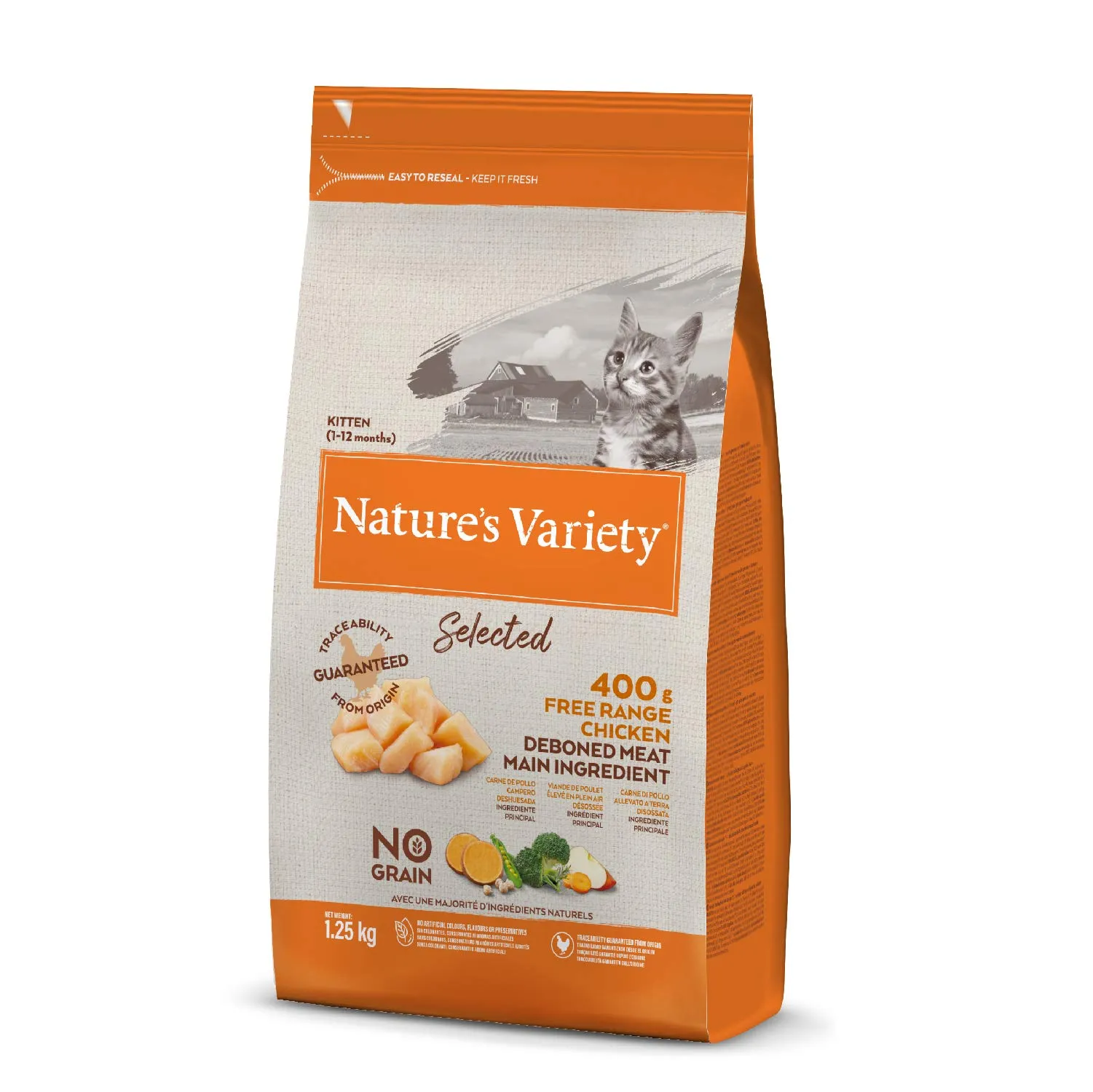 Nature's Variety Pollo Selected Dry Free Range for Kittens 1.25 kg - immagine 1