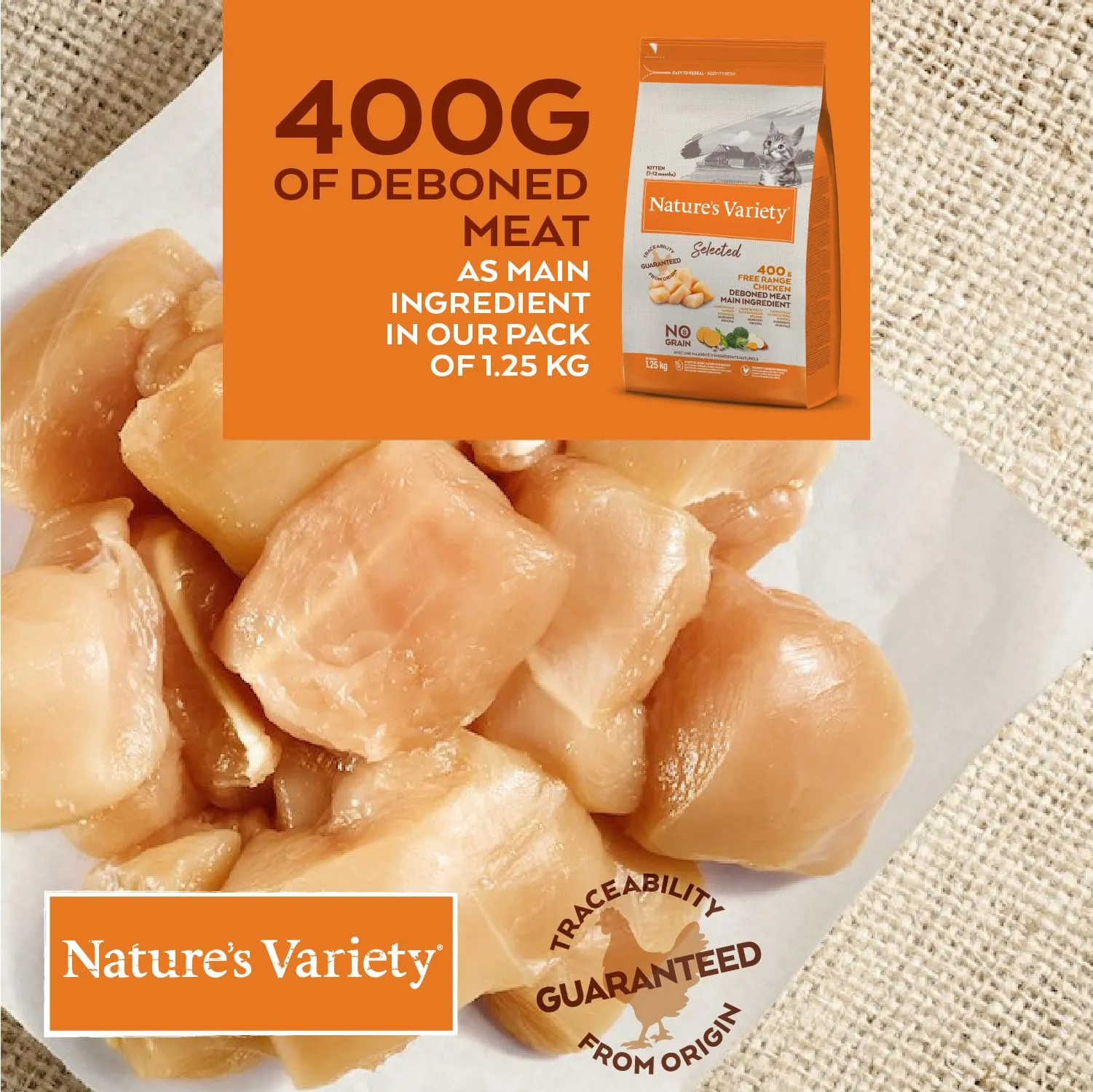 Nature's Variety Pollo Selected Dry Free Range for Kittens 1.25 kg - immagine 3