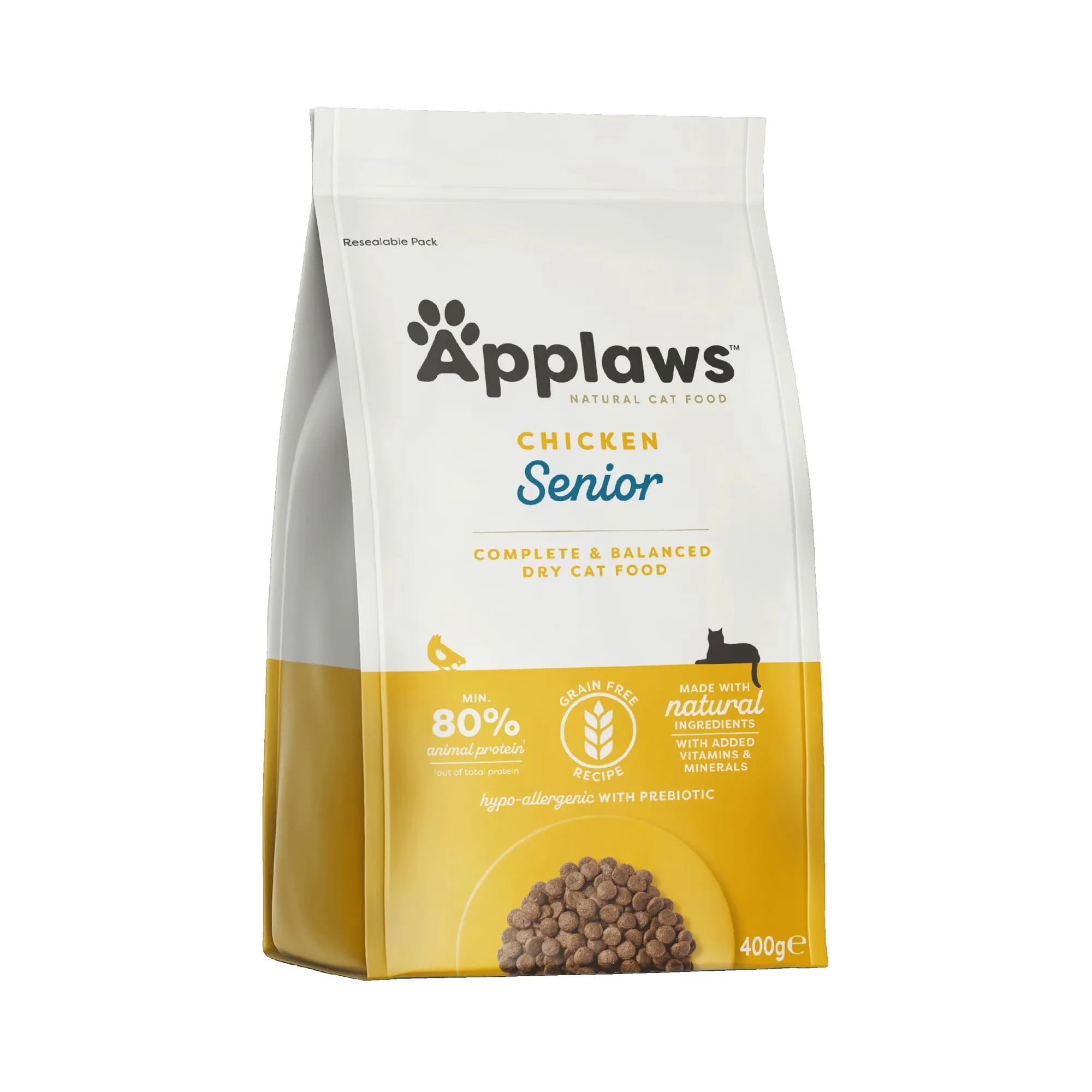 Applaws Natural Complete Grain Free Cibo Secco per Gatti Anziani al Pollo, 400g - immagine 2