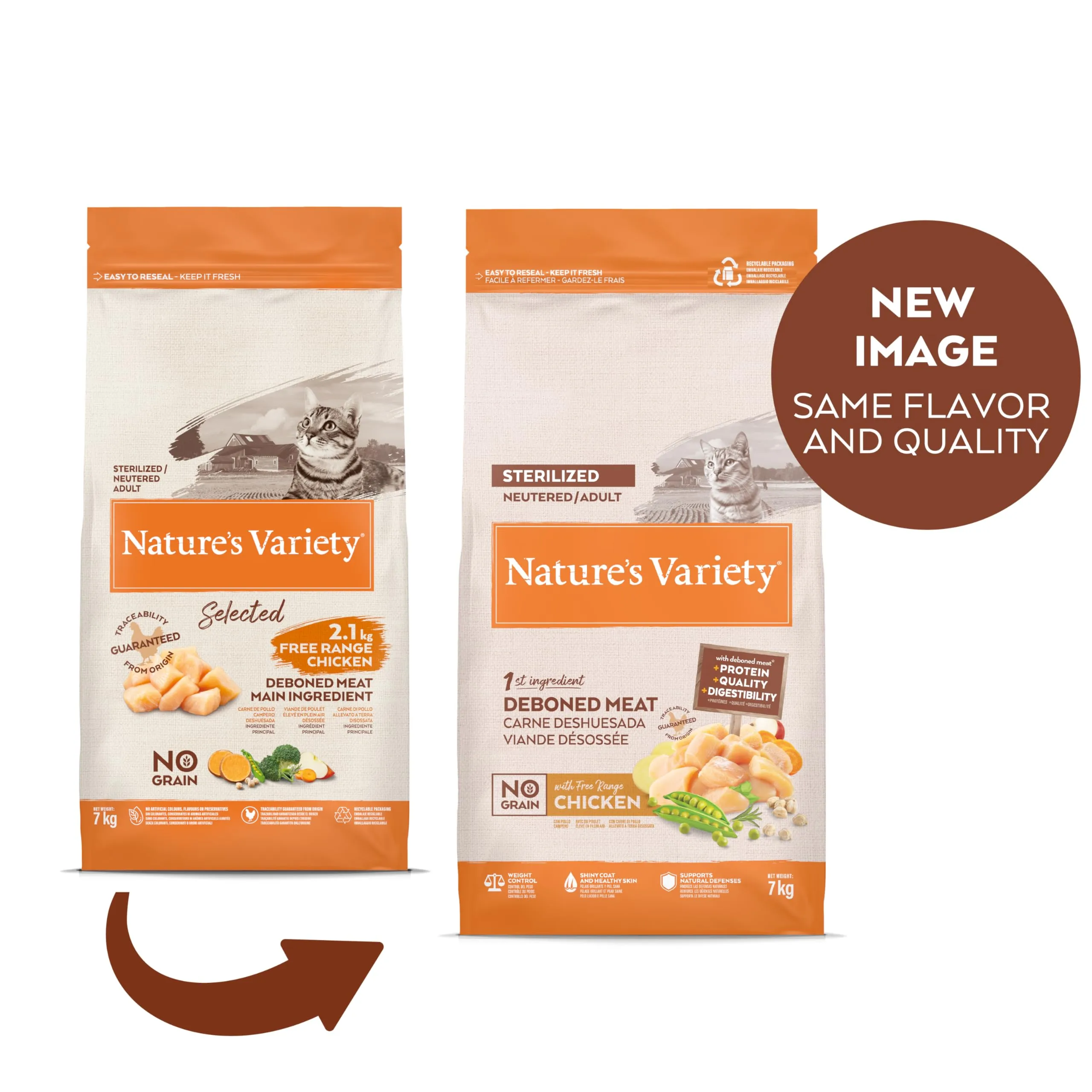 Nature's Variety Selected Cibo per Gatti Sterilizzati con Pollo Allevato a Terra Disossato 7 kg - immagine 2