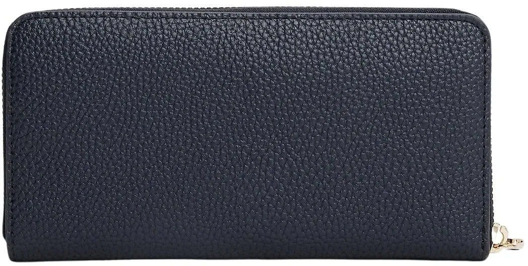 Tommy Hilfiger Donna Portafoglio Emblem Large con Zip, Blu Space Blue - immagine 2