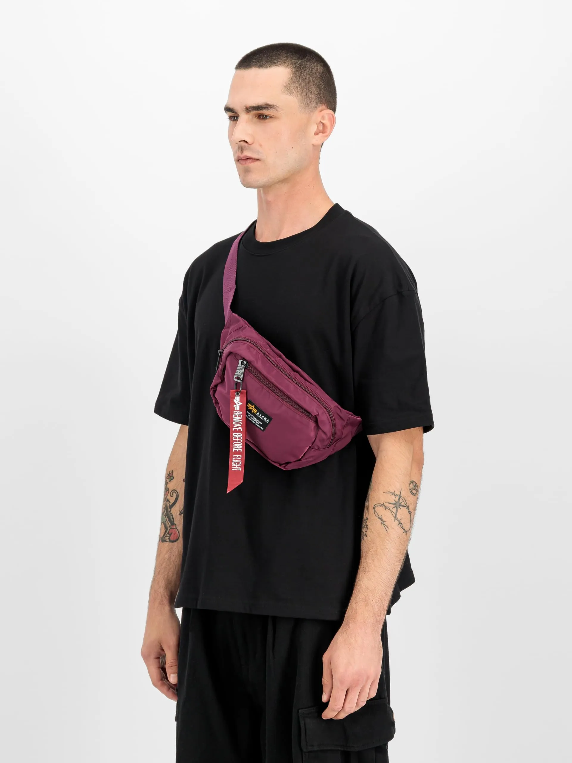 Alpha Industries Crew Waist Bag Burgundy - immagine 3