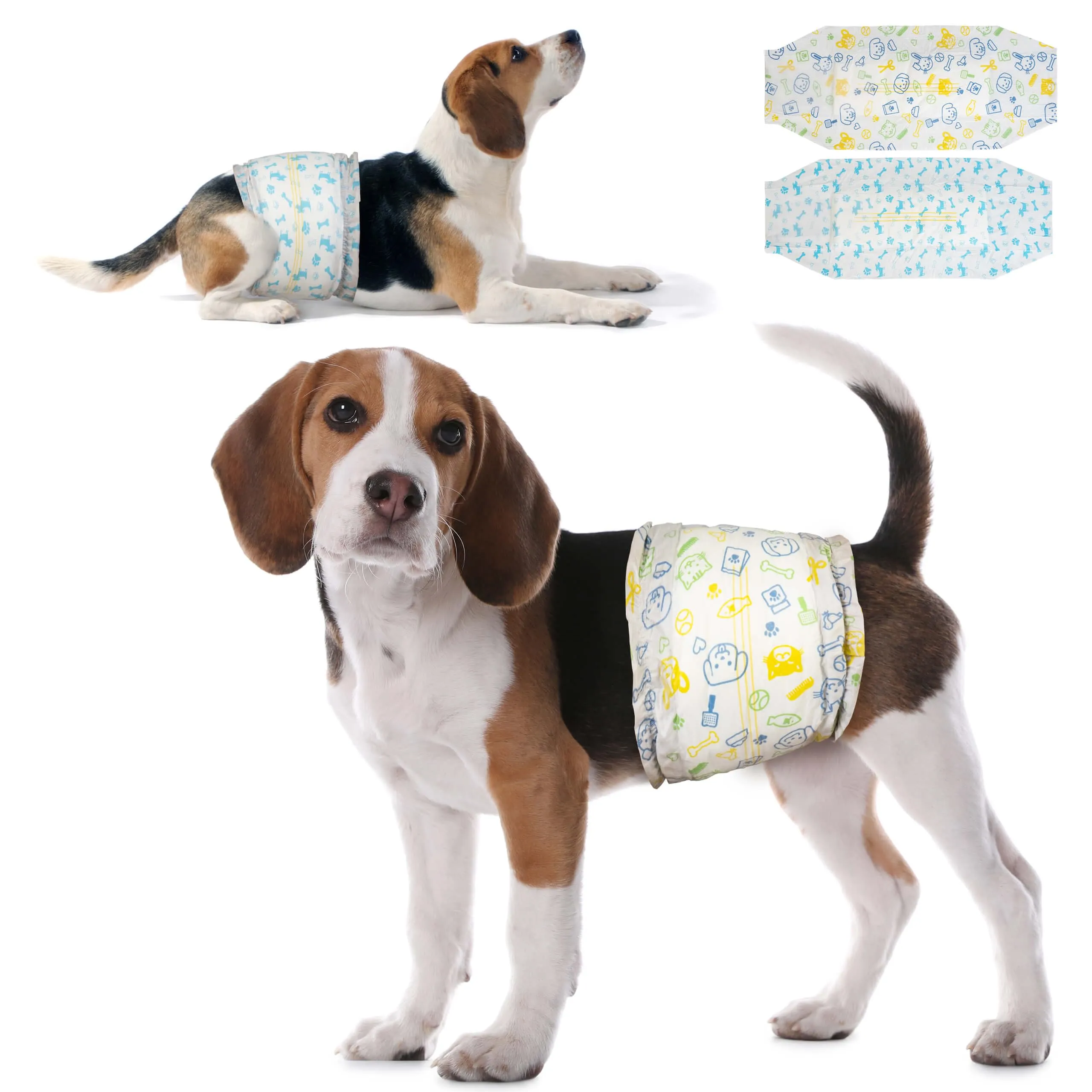 Dono Pannolini per Cani Maschi con Indicatore di Bagnatura, 24 pz, Taglia M - immagine 1