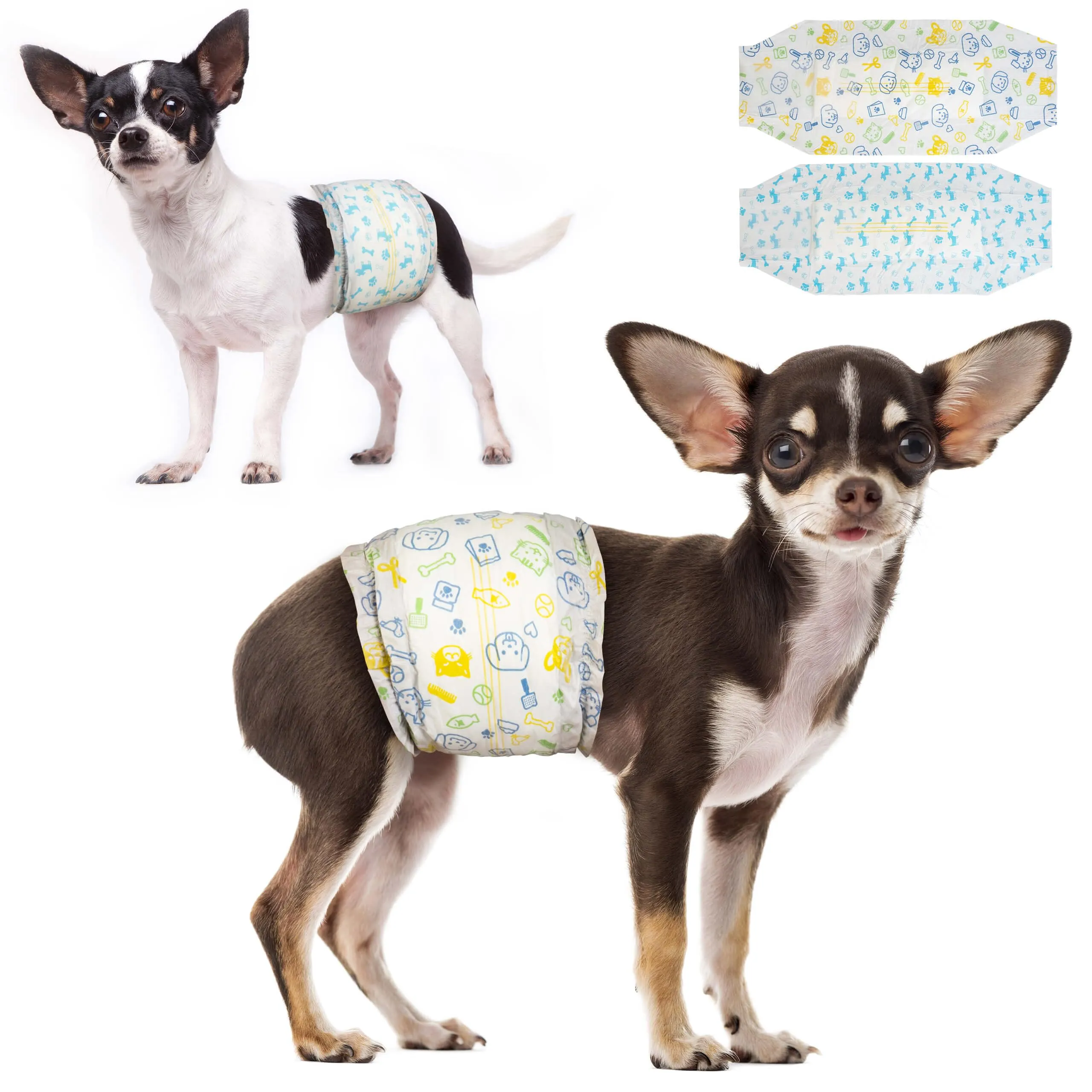 Dono Pannolini per Cani Maschi con Indicatore di Bagnatura, Super Assorbenti, S, 24 pz. - immagine 1