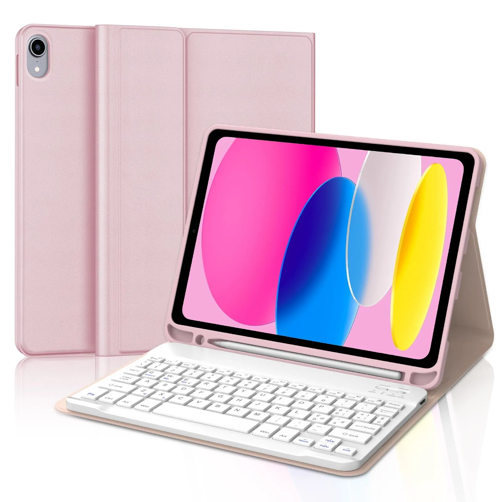 IVEOPPE Tastiera e Custodia per iPad 11 Generazione 11" (2025) e iPad 10 Generazione 10.9" (2022) - immagine 1