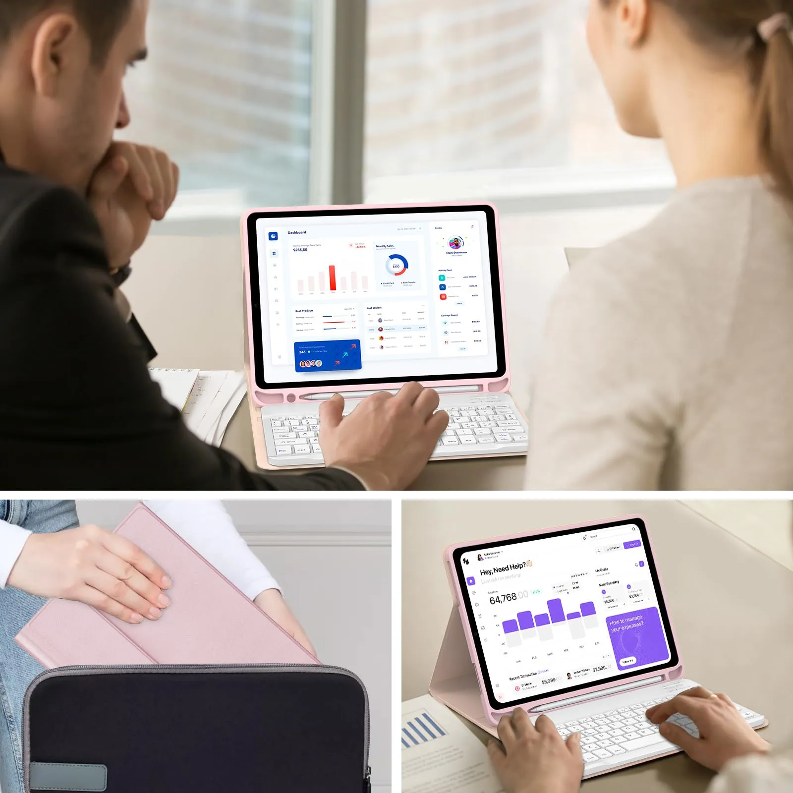 IVEOPPE Tastiera e Custodia per iPad 11 Generazione 11" (2025) e iPad 10 Generazione 10.9" (2022) - immagine 8