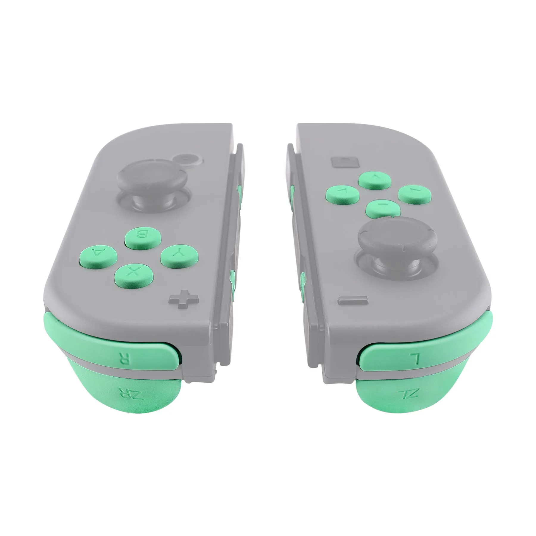 eXtremeRate Tasti Kit per Nintendo Switch e OLED Joy-Con, Pezzi di Ricambio Pulsanti SR SL L R ZR ZL ABXY e Direzionali con Cacciaviti - Menta Verde - immagine 4