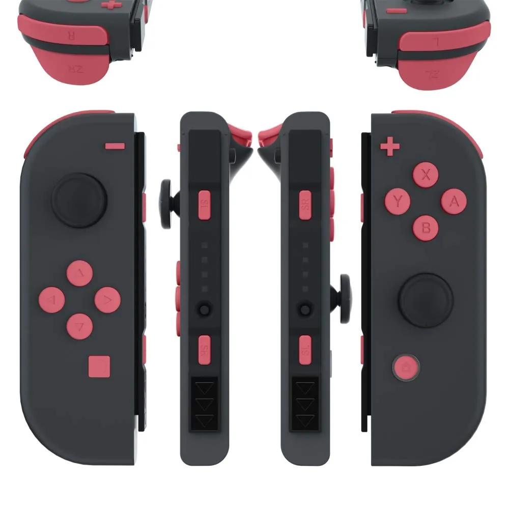 eXtremeRate Tasti Kit per Nintendo Switch e OLED Joycon, Pulsanti di Ricambio con Cacciaviti - Castagno - immagine 3