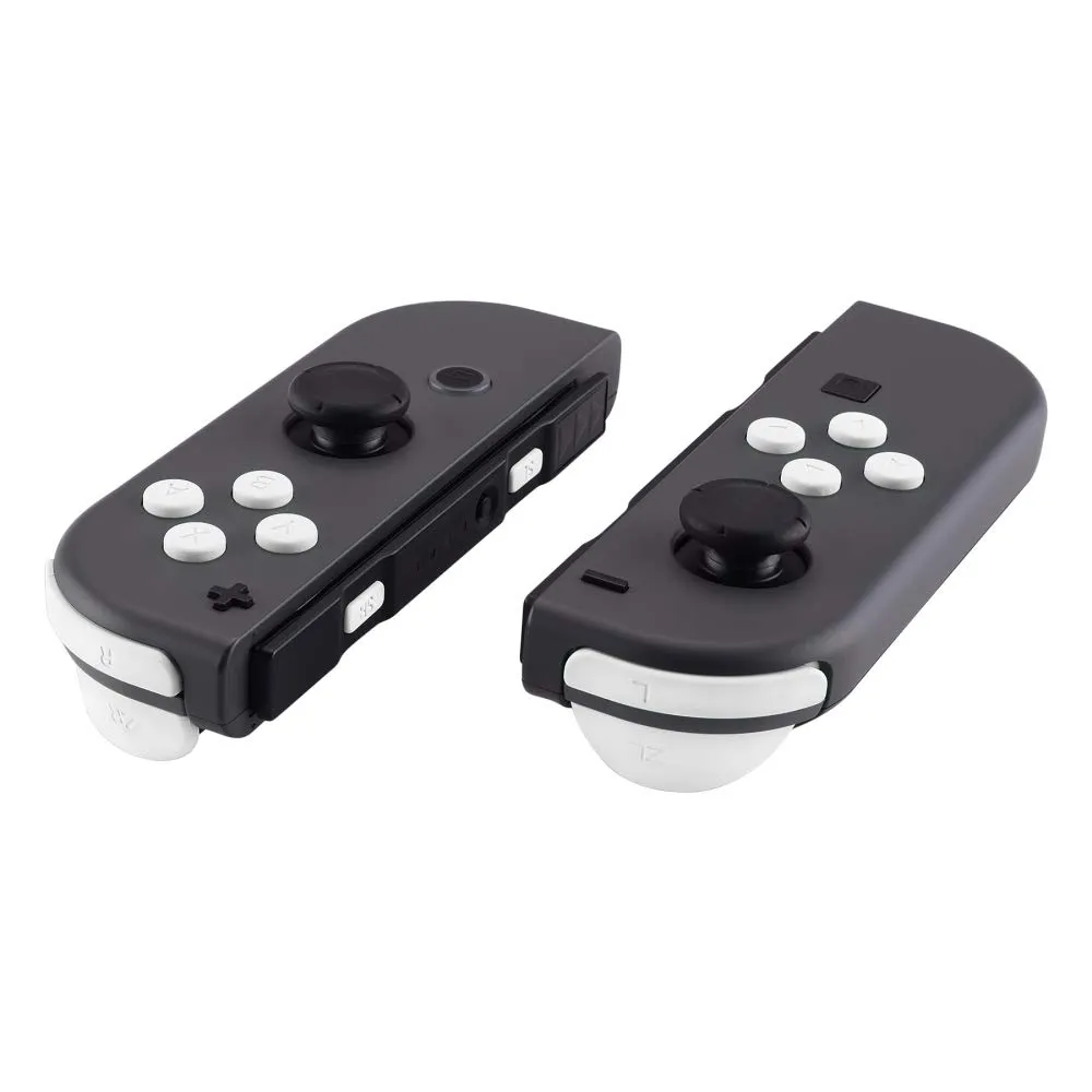 eXtremeRate Tasti Kit per Nintendo Switch e OLED Joy-Con, Pezzi di Ricambio Pulsanti SR SL L R ZR ZL ABXY e Direzionali con Cacciaviti - Bianco - immagine 1