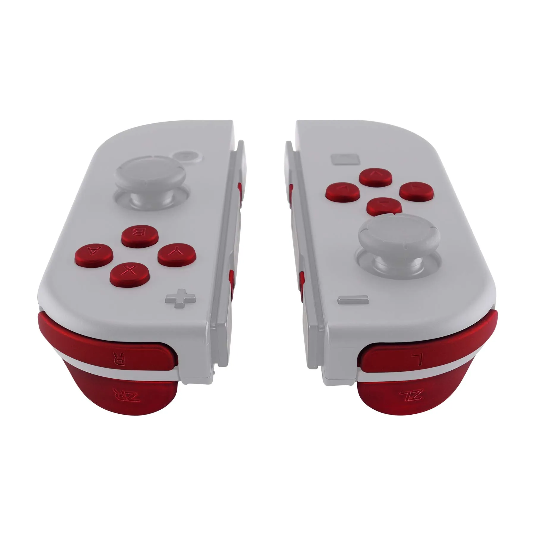 eXtremeRate Tasti Kit per Nintendo Switch/OLED Joycon, Pezzi di Ricambio Pulsanti SR SL L R ZR ZL ABXY e Direzionali con Cacciaviti - Rosso - immagine 4