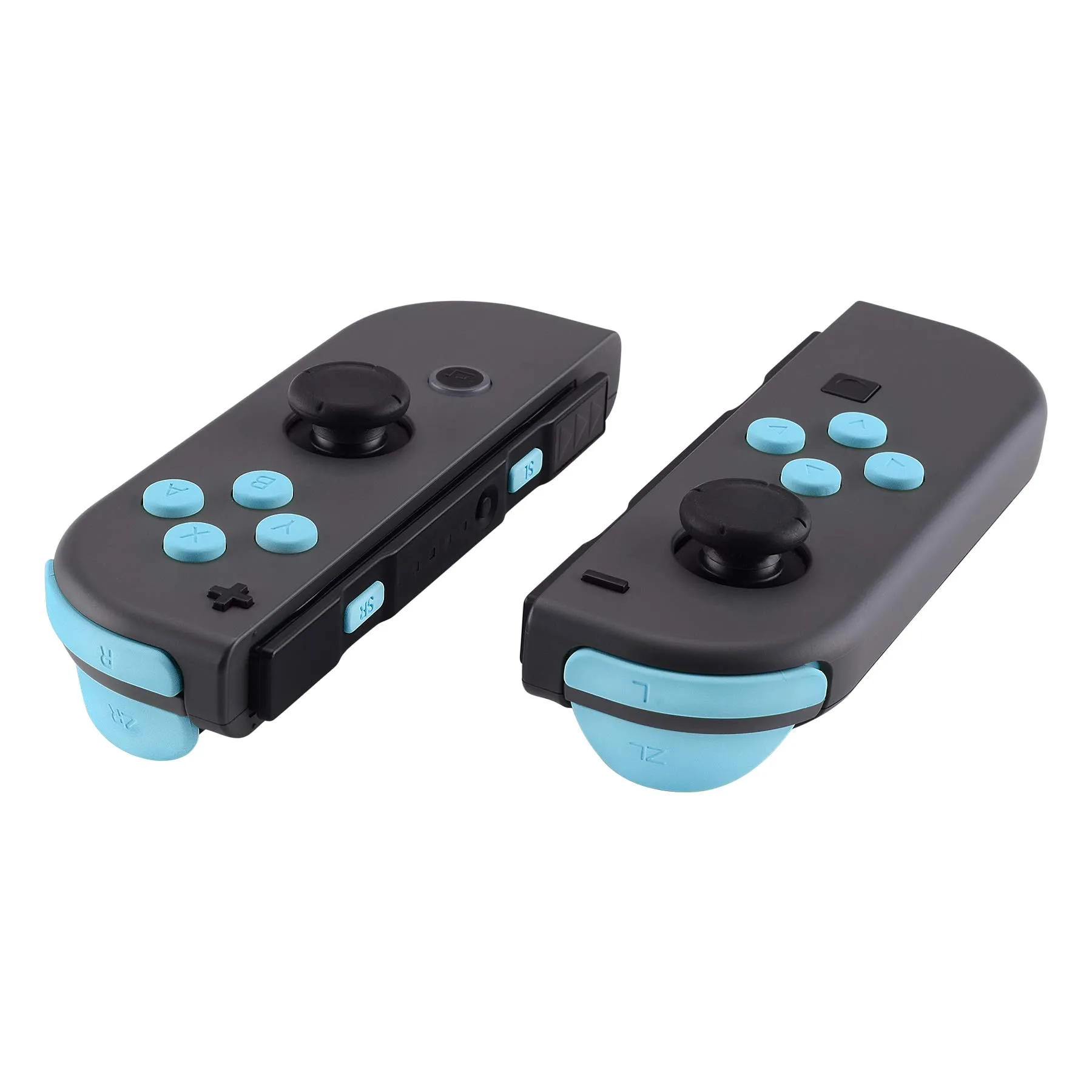 eXtremeRate Tasti Kit per Nintendo Switch e OLED Joy-Con, Pulsanti SR SL L R ZR ZL ABXY e Direzionali con Cacciaviti - Celeste - immagine 1