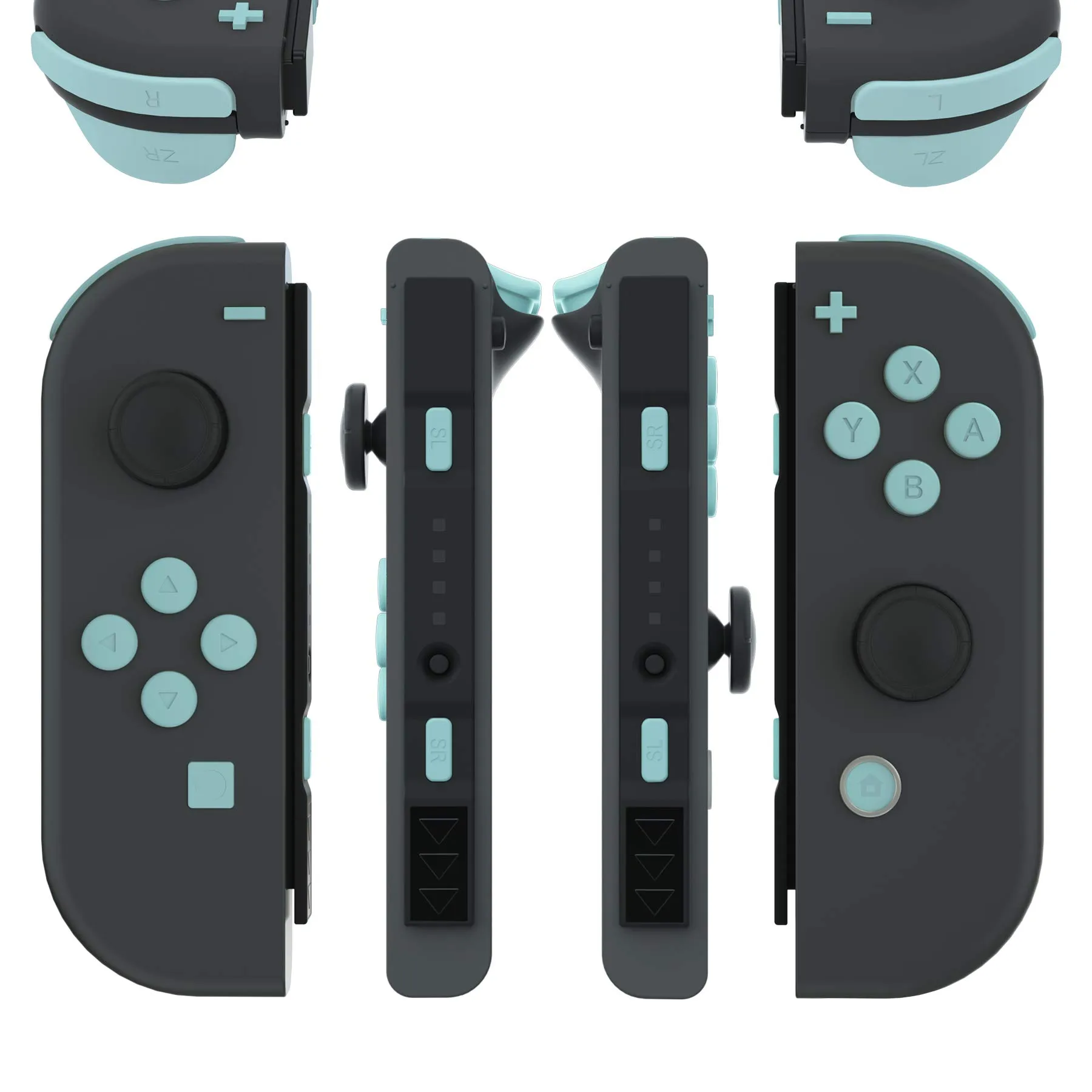 eXtremeRate Tasti Kit per Nintendo Switch e OLED Joy-Con, Pulsanti di Ricambio con Cacciaviti - Ciano Chiaro - immagine 3