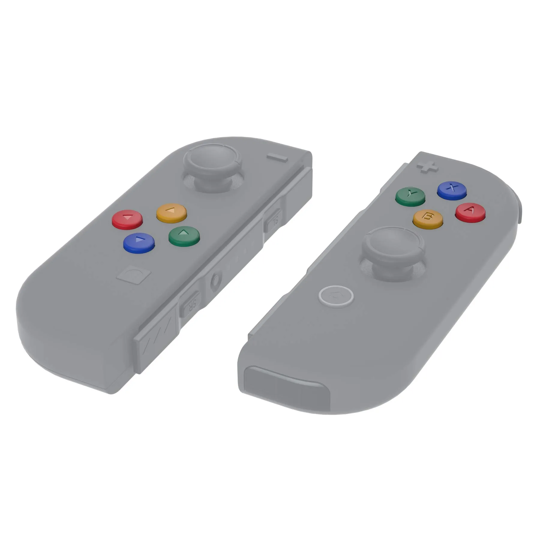 eXtremeRate Tasti Ricambio Pulsanti Direzionali ABXY per Nintendo Switch e OLED Joy-Con, Colorati - immagine 7