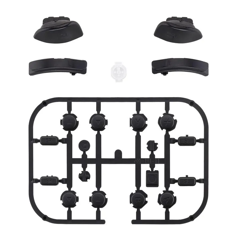 eXtremeRate Tasti Kit per Nintendo Switch e OLED Joycon, Pulsanti di Ricambio SR SL L R ZR ZL ABXY e Direzionali con Cacciaviti - Nero - immagine 2