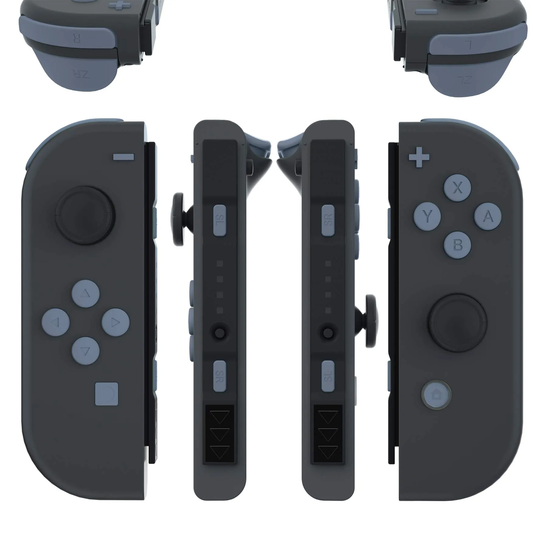 eXtremeRate Tasti Kit per Nintendo Switch e OLED Joycon, Pezzi di Ricambio Pulsanti con Cacciaviti - Grigio Ardesia - immagine 3