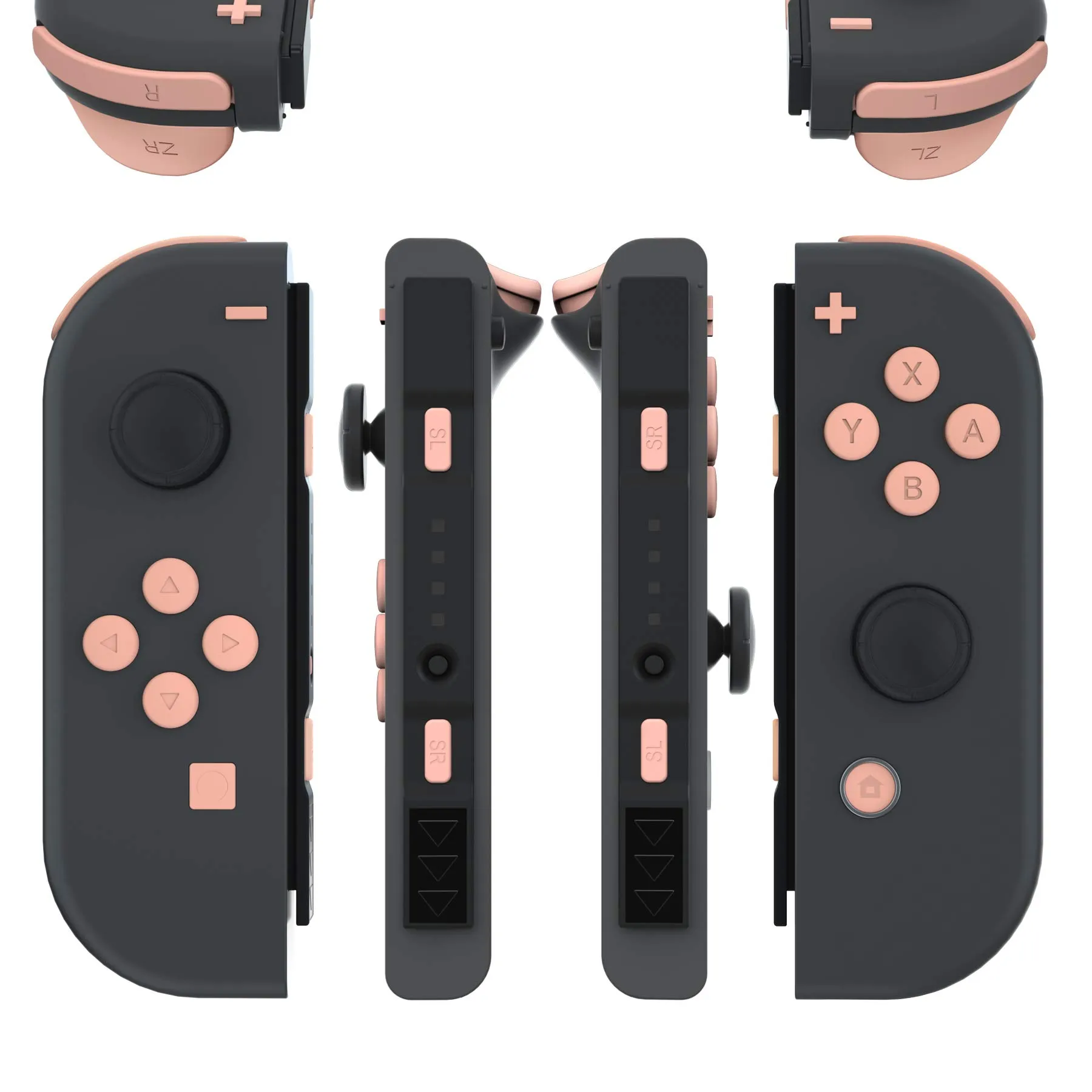 eXtremeRate Tasti Kit per Nintendo Switch e OLED Joycon, Pezzi di Ricambio Pulsanti SR SL L R ZR ZL ABXY e Direzionali con Cacciaviti, Mandys Rosa - immagine 3