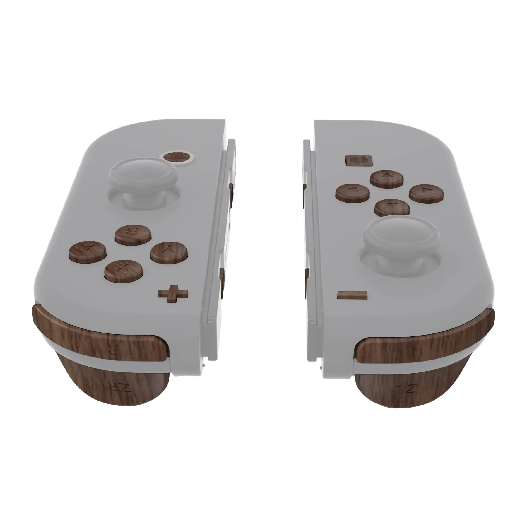 eXtremeRate Tasti Kit per Nintendo Switch e OLED Joycon, Pezzi di Ricambio Pulsanti e Cacciaviti - Venatura del Legno - immagine 3