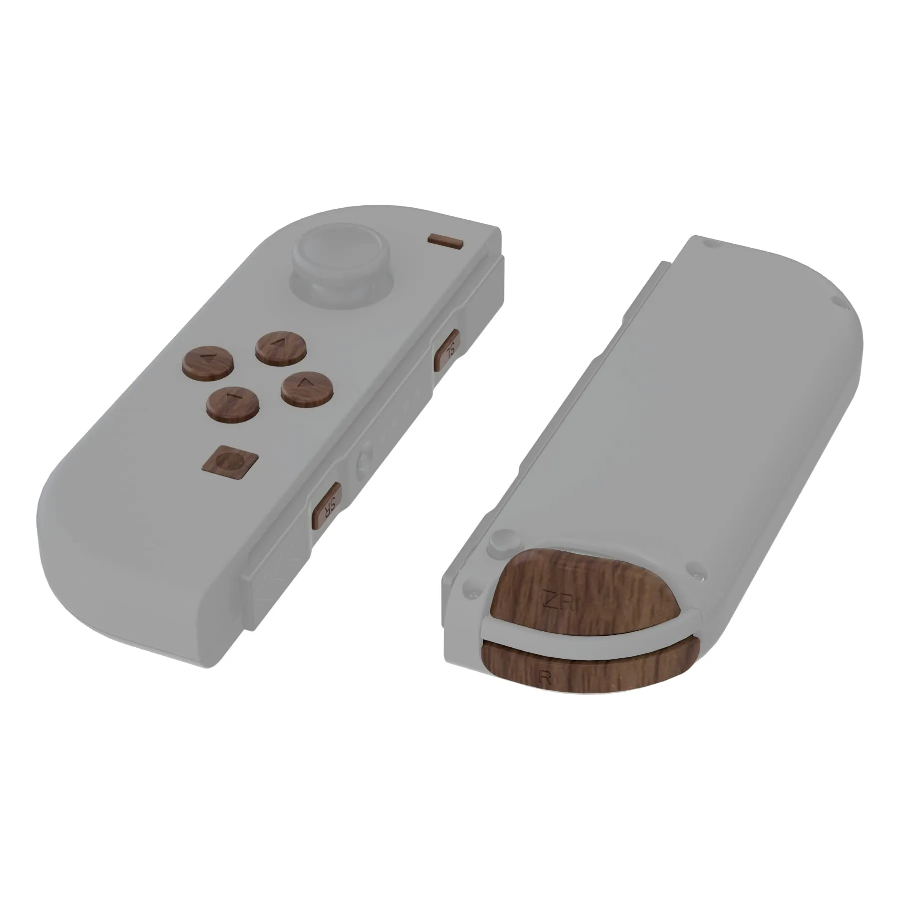 eXtremeRate Tasti Kit per Nintendo Switch e OLED Joycon, Pezzi di Ricambio Pulsanti e Cacciaviti - Venatura del Legno - immagine 4