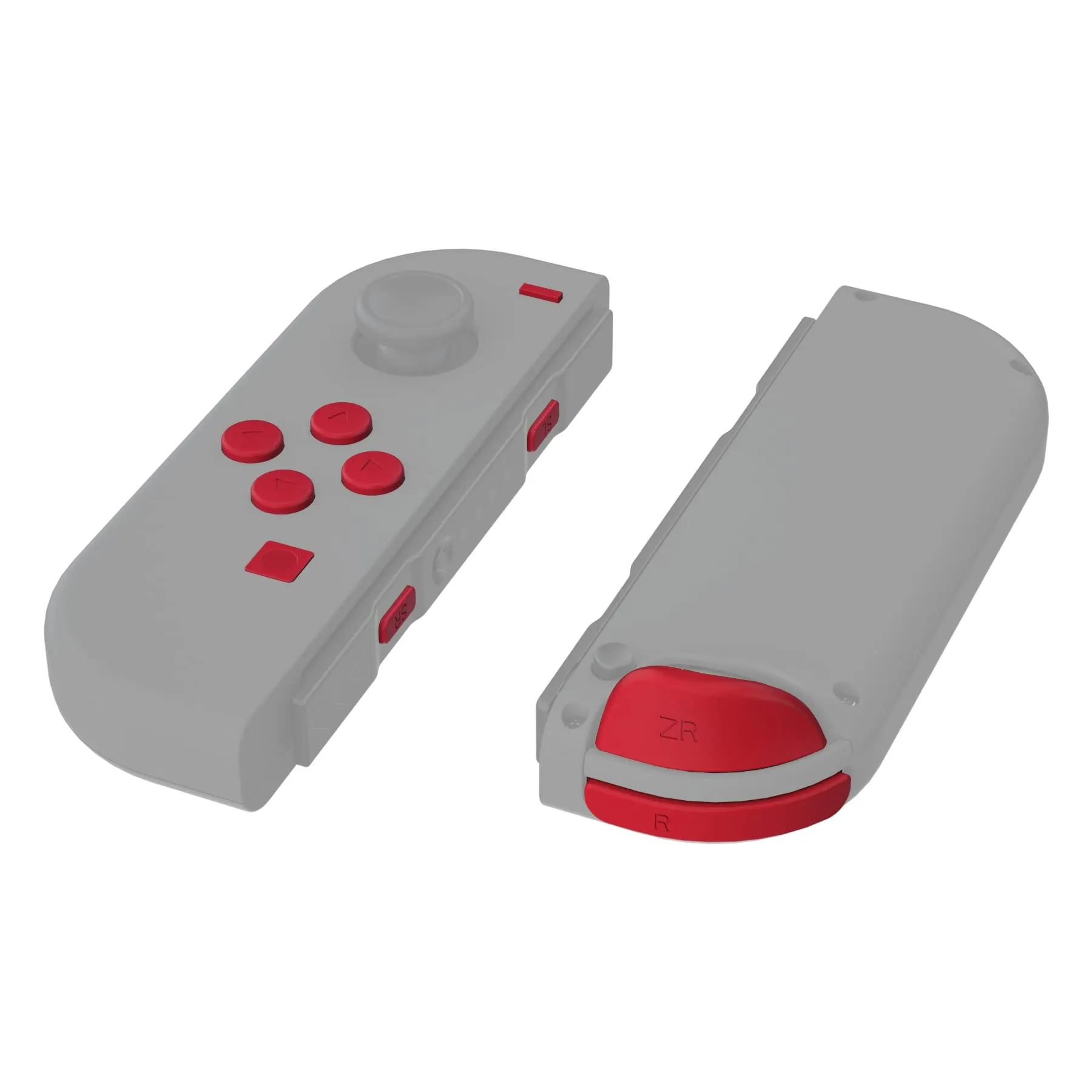 eXtremeRate Kit Tasti per Nintendo Switch e OLED Joy-Con, Pulsanti di Ricambio SR SL L R ZR ZL ABXY e Direzionali con Cacciaviti - Rosso Passione - immagine 4