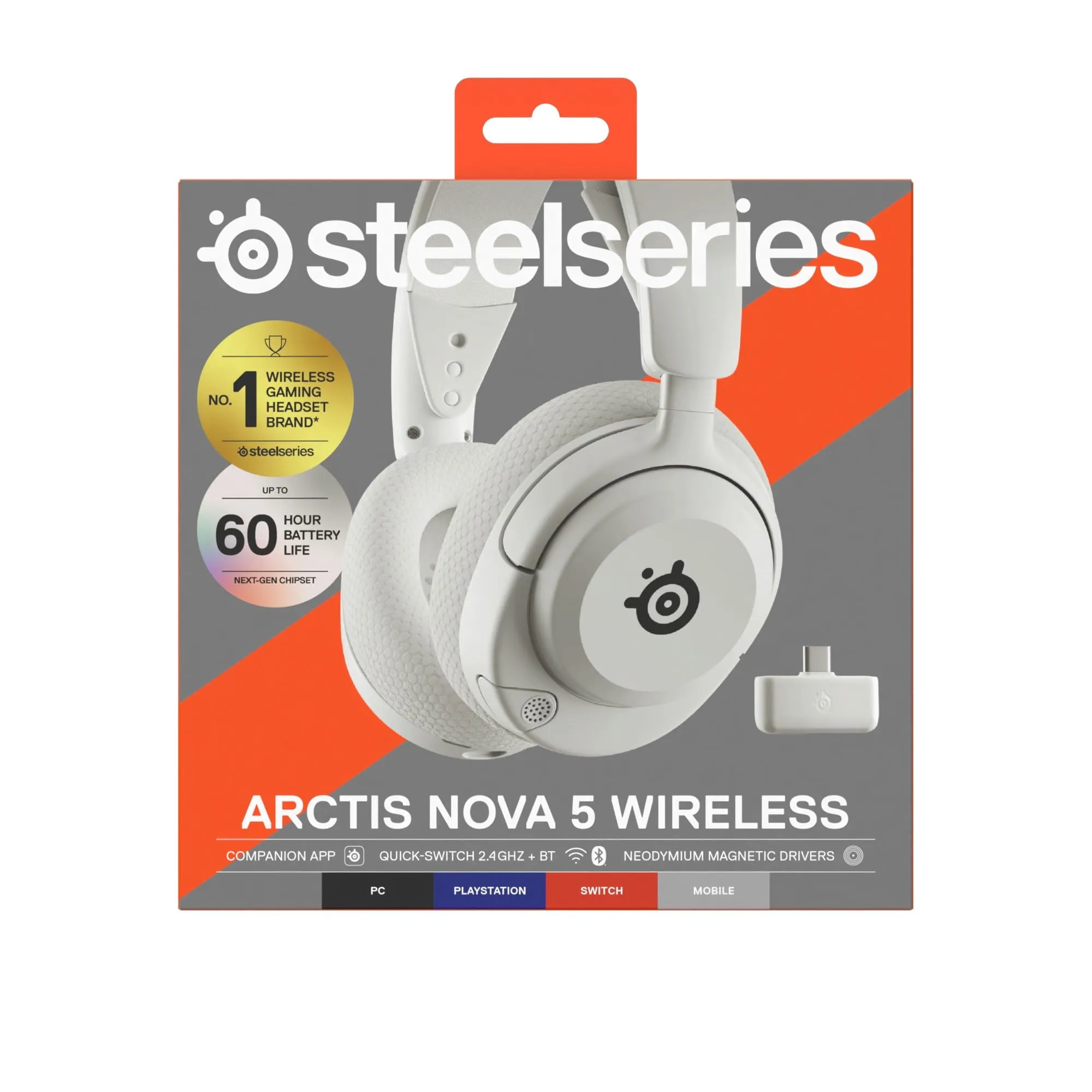 SteelSeries Arctis Nova 5 Bianco - Wireless Gaming Headset - PC, PS5 - immagine 13