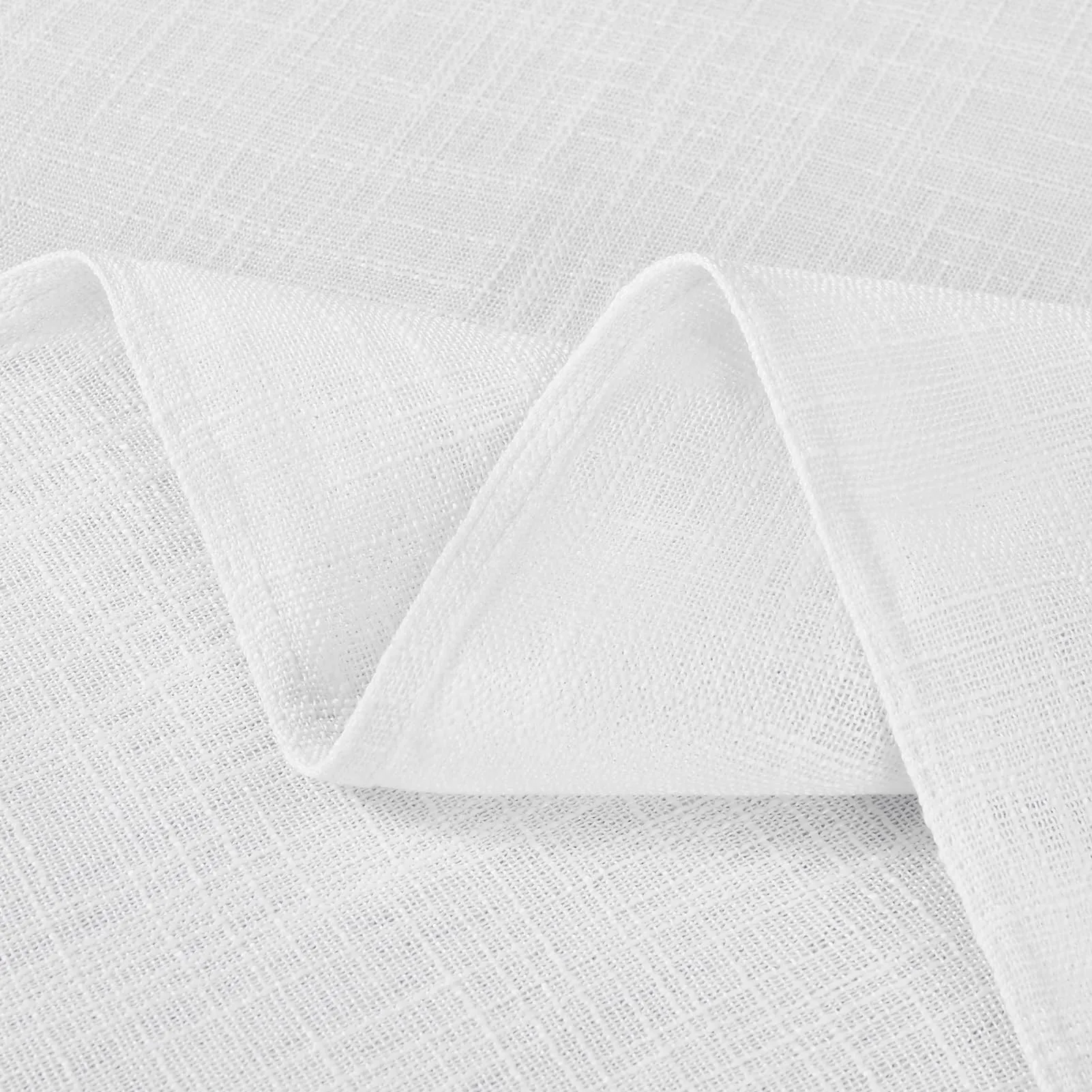 Softalker Tovaglia rettangolare in finto lino, impermeabile e antimacchia, 60 x 264 cm, Bianco - immagine 7