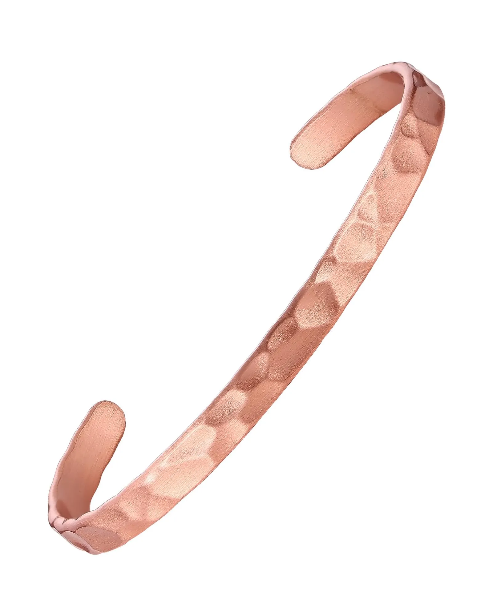 BioMag Bracciale da donna in rame puro martellato fatto a mano, Taglia unica - immagine 1