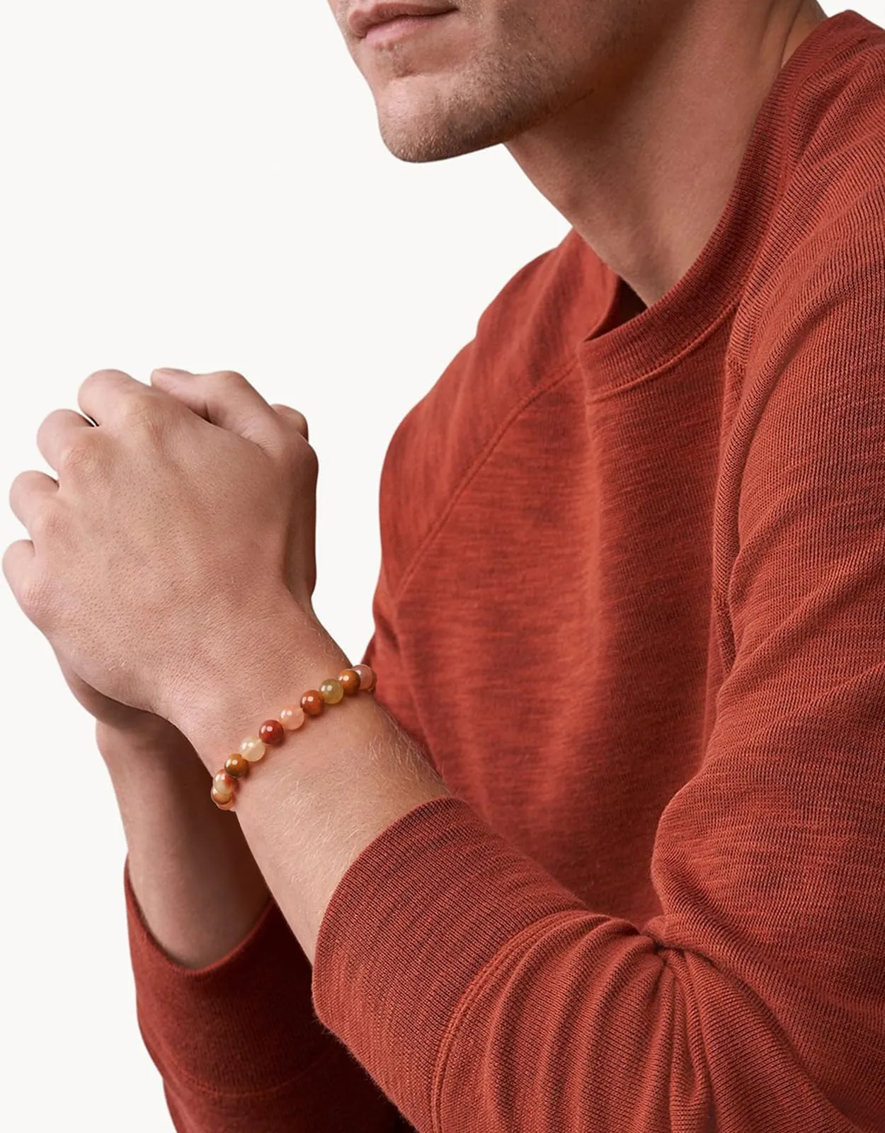 Landorilo Bracciale in Pietre Naturali Agata Colorata per Donna e Uomo - immagine 2