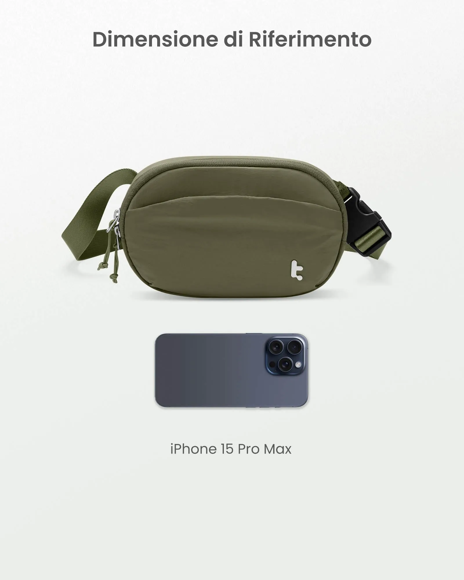 tomtoc Borsa a Tracolla da Donna con Protezione RFID, 1,5 L, Impermeabile, Verde - immagine 8