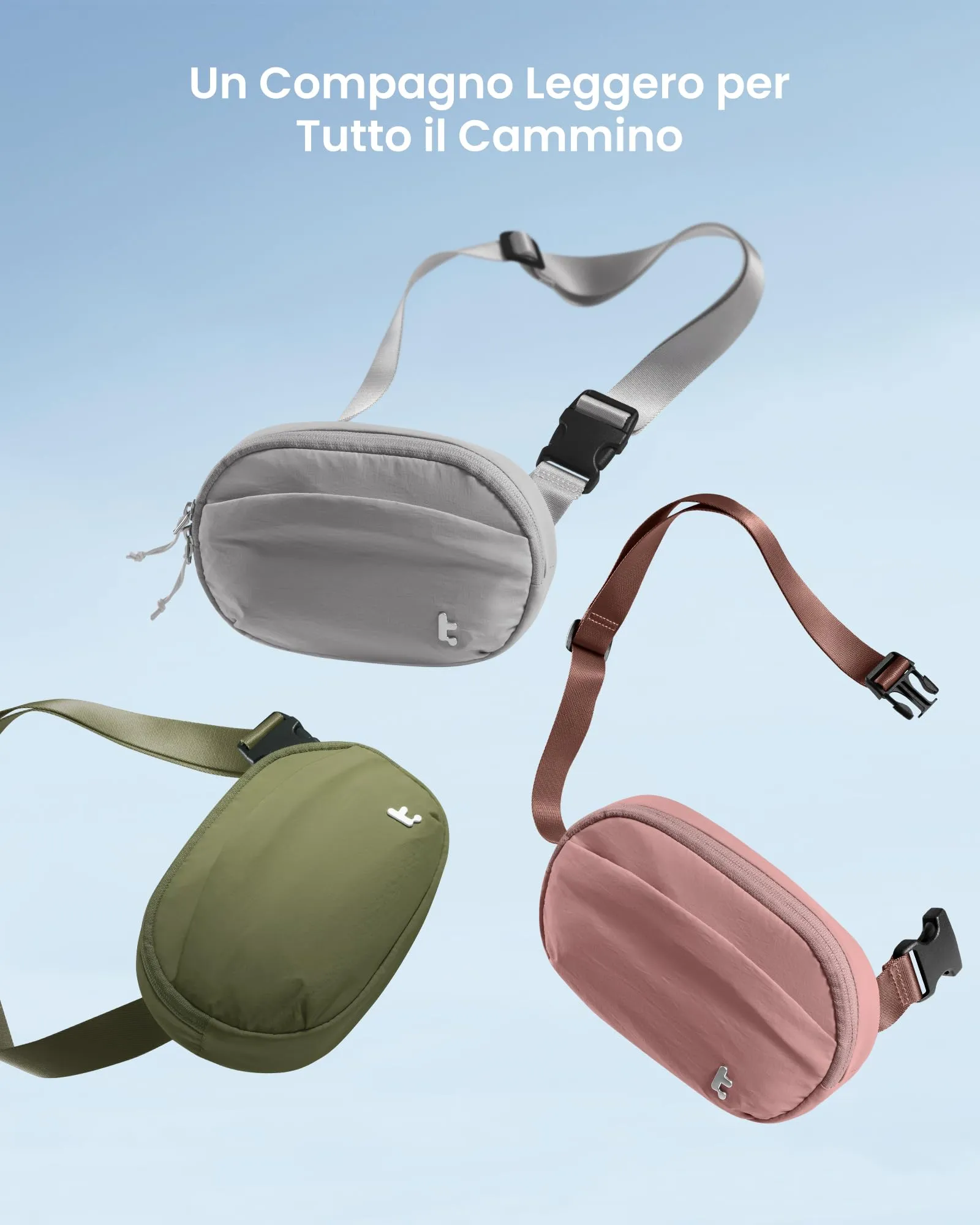 tomtoc Borsa a Tracolla da Donna con Protezione RFID, 1,5 L, Impermeabile, Verde - immagine 9